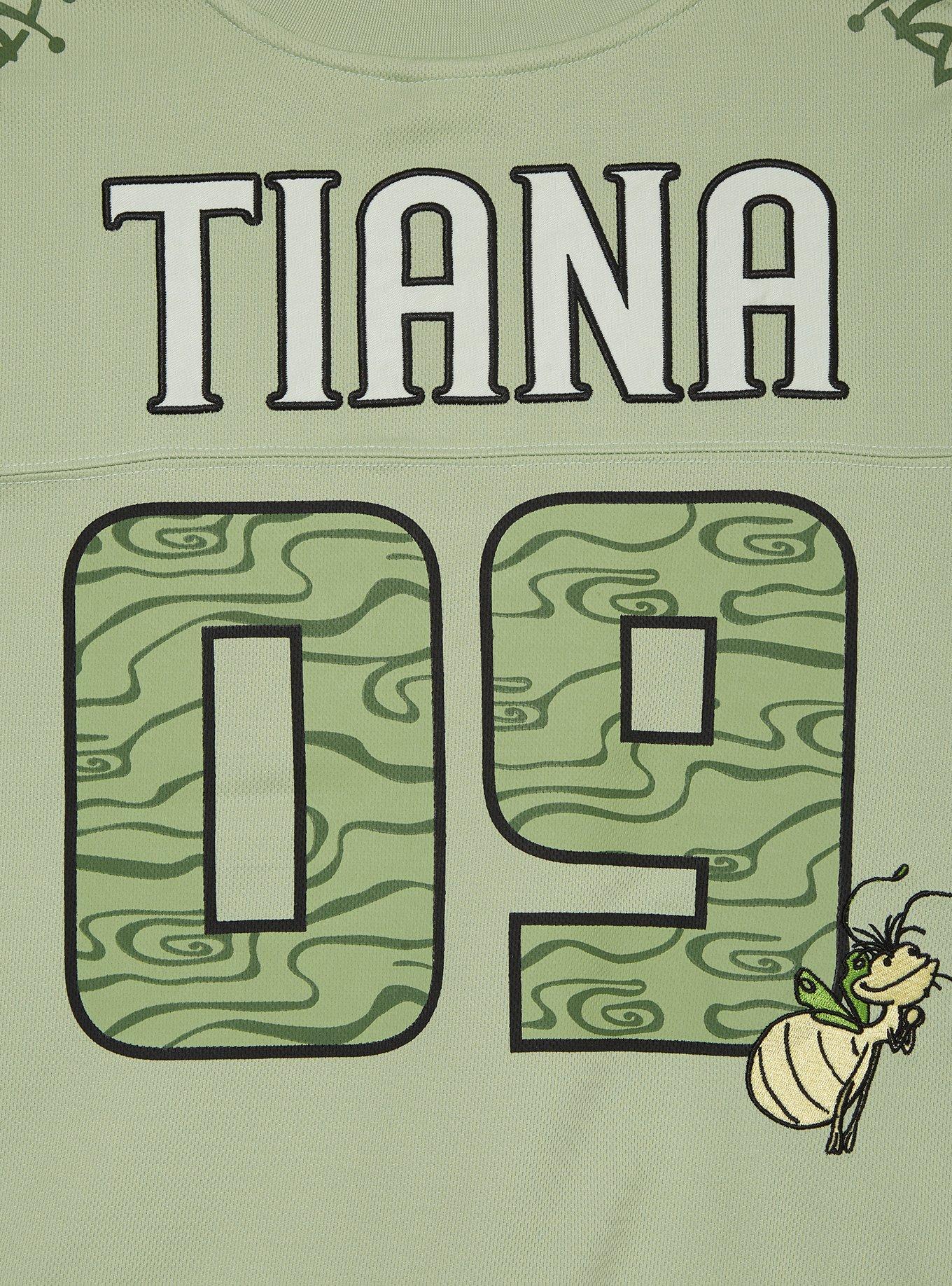 Disney The Princess and The Frog Tiana Women's Cropped Football Jersey - BoxLunch Exclusive, LIGHT GREEN, alternate - view 5