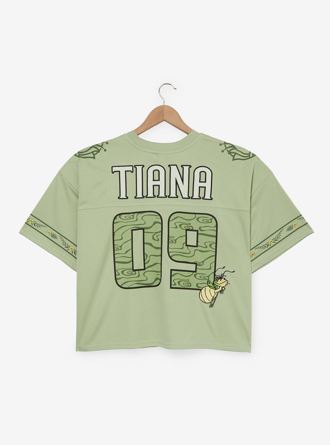 Disney The Princess and The Frog Tiana Women's Plus Size Cropped Football Jersey - BoxLunch Exclusive, , hi-res