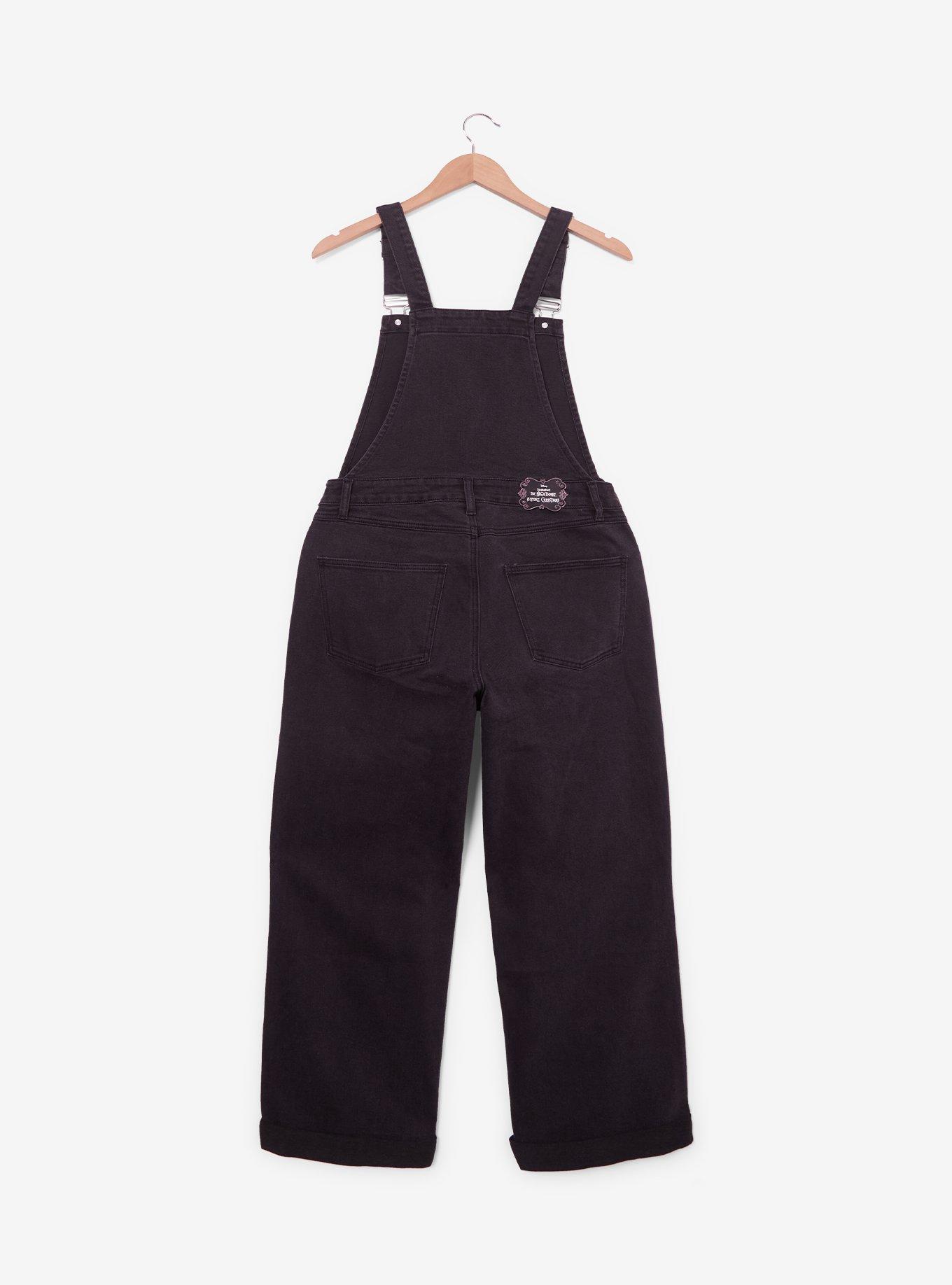 Disney The Nightmare Before Christmas Jack & Sally Patchwork Glow-in-the-Dark Women's Plus Size Overalls - BoxLunch Exclusive, , hi-res