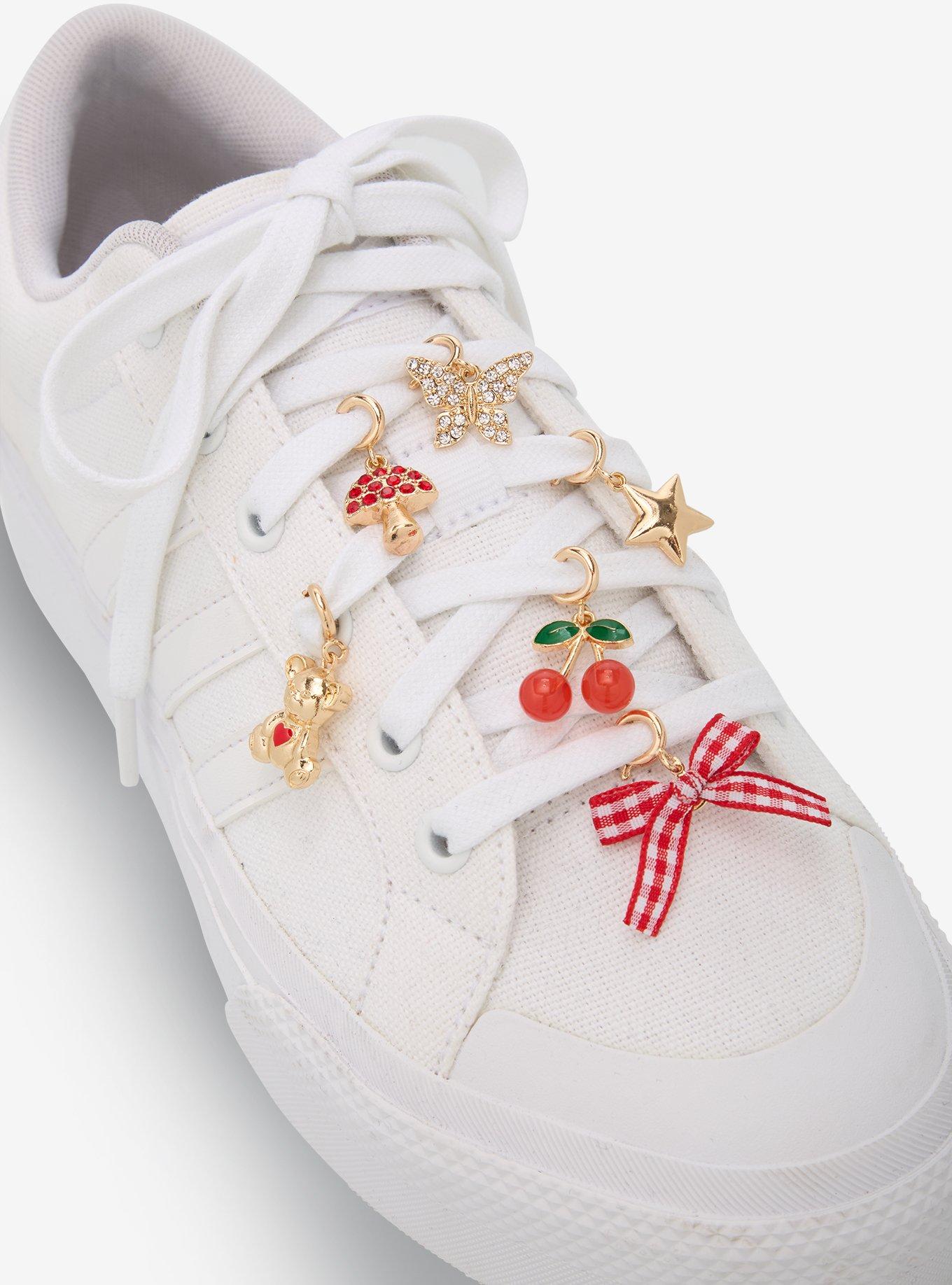 Butterfly Cherry & Mushroom Shoe Charm Set, , hi-res