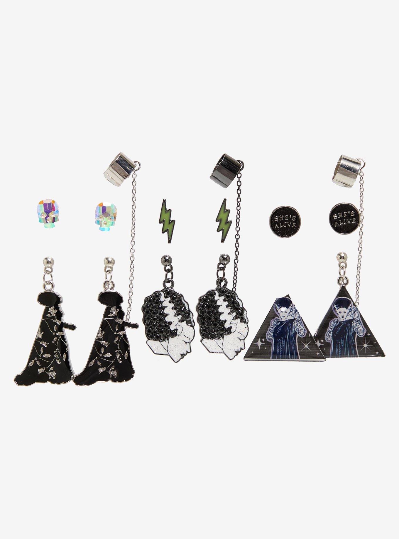 Universal Monsters The Bride Of Frankenstein Cuff Earring Set, , hi-res
