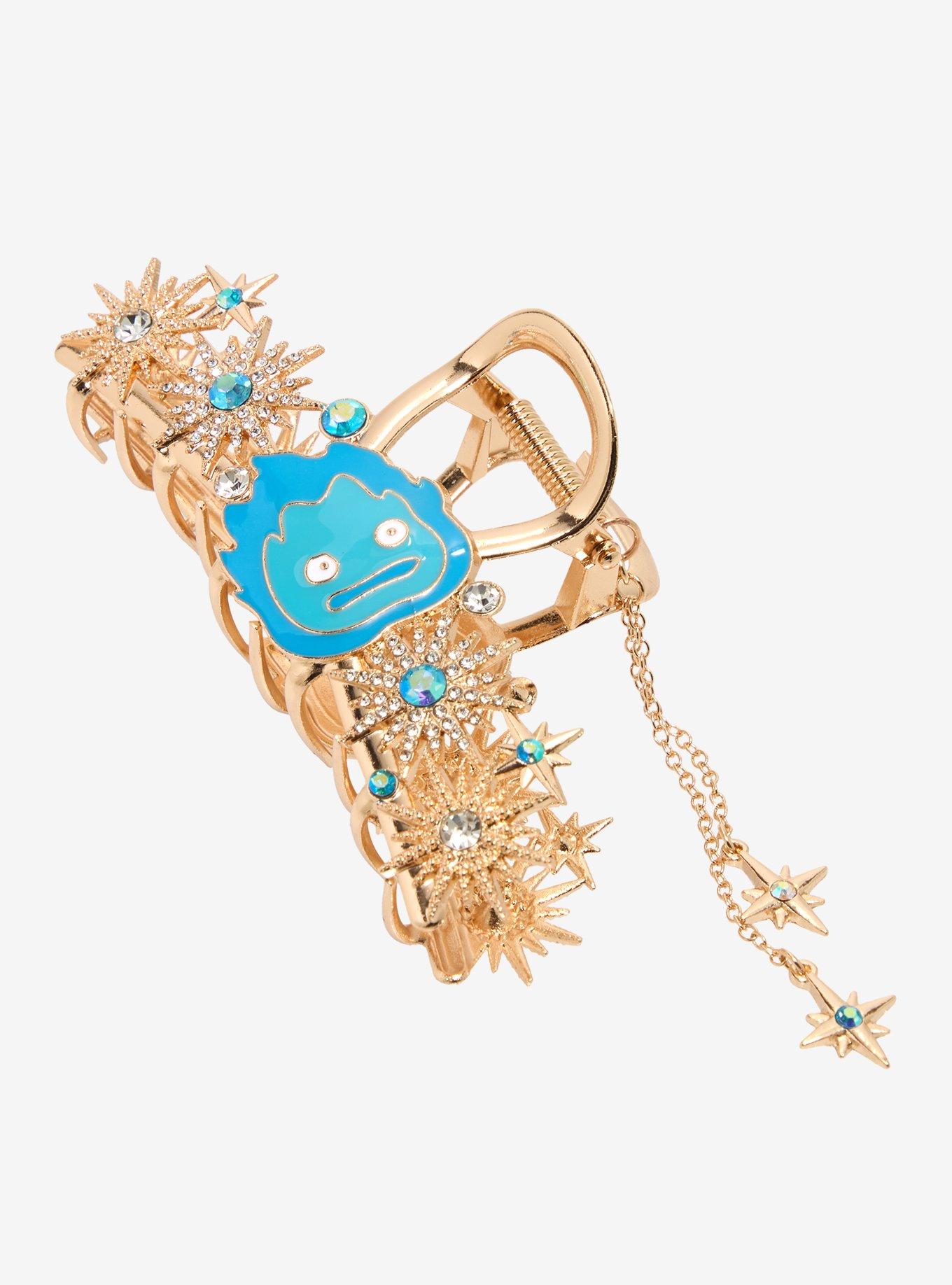 Studio Ghibli® Howl's Moving Castle Blue Calcifer Claw Clip with Charm, , hi-res