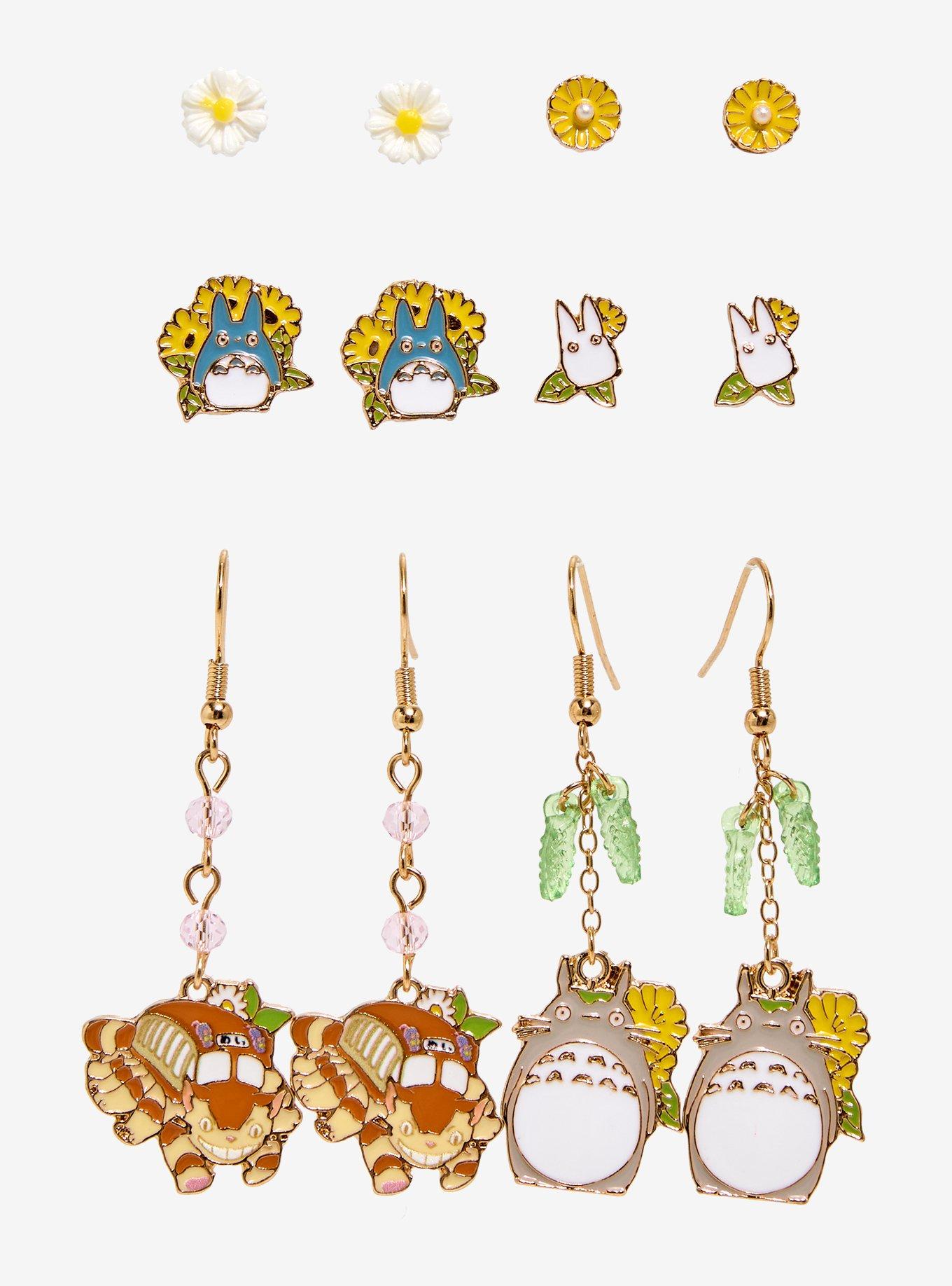 Studio Ghibli® My Neighbor Totoro Characters Floral Earring Set - BoxLunch Exclusive, , hi-res