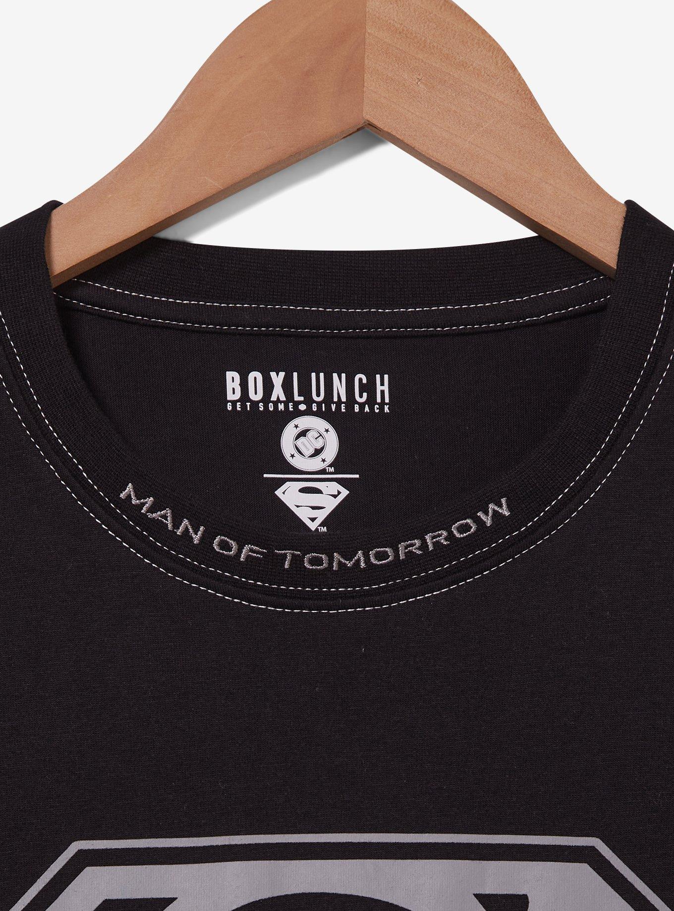 DC Comics Superman Silver Logo T-Shirt - BoxLunch Exclusive, BLACK, alternate
