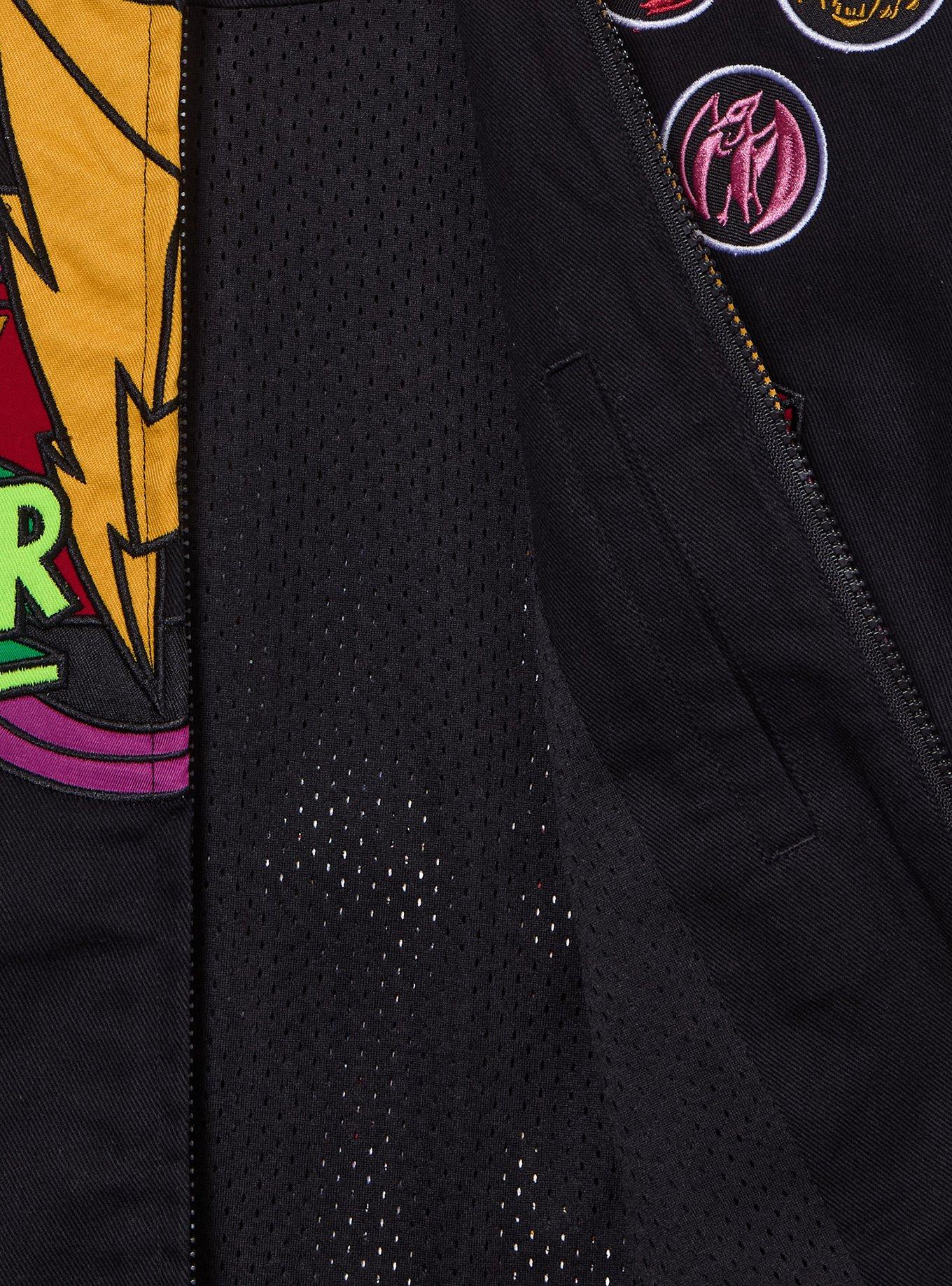 Mighty Morphin Power Rangers Moto Jacket - BoxLunch Exclusive, BLACK, alternate
