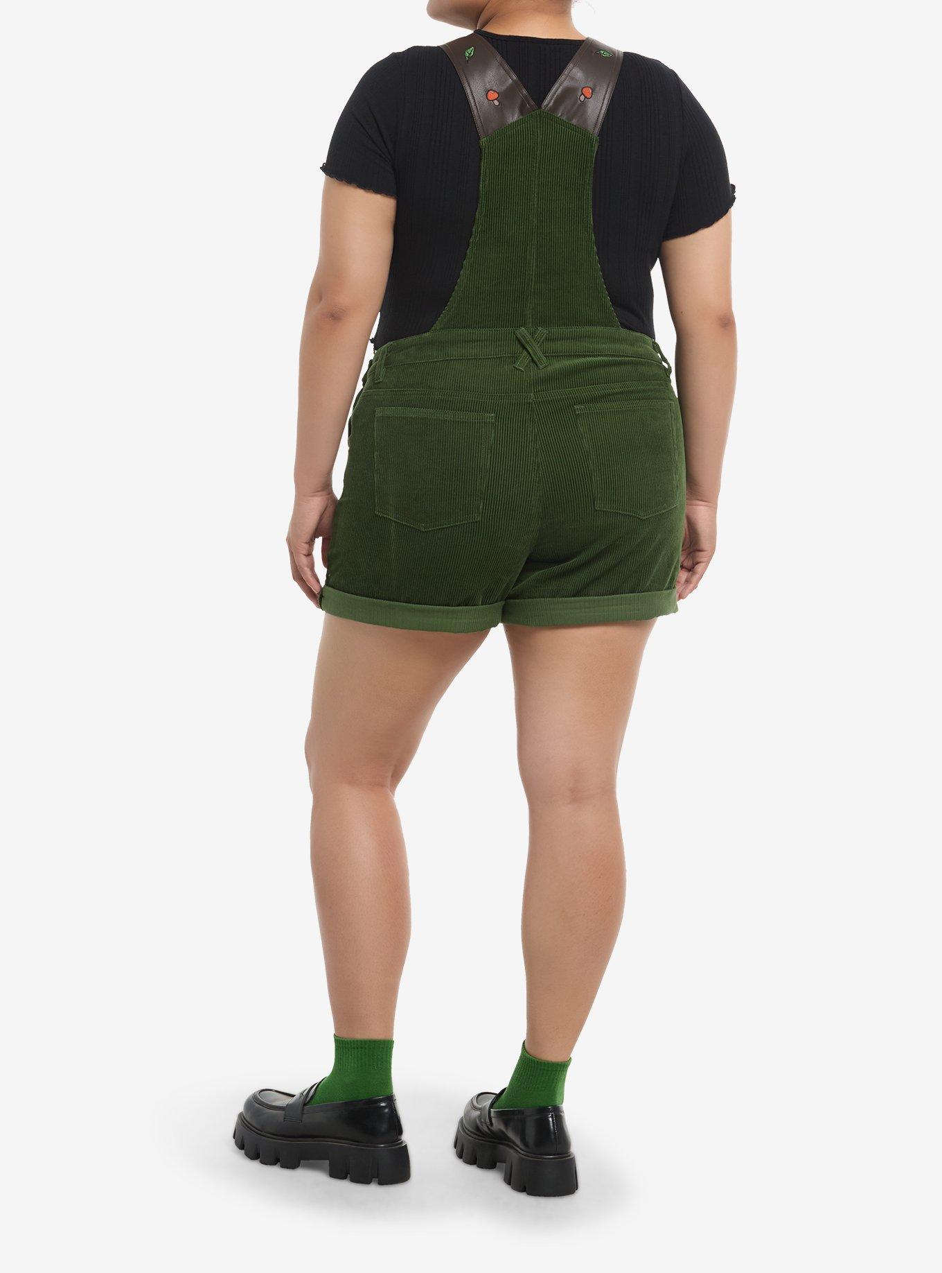 Studio Ghibli® My Neighbor Totoro Embroidered Corduroy Shortalls Plus Size, MULTI, alternate