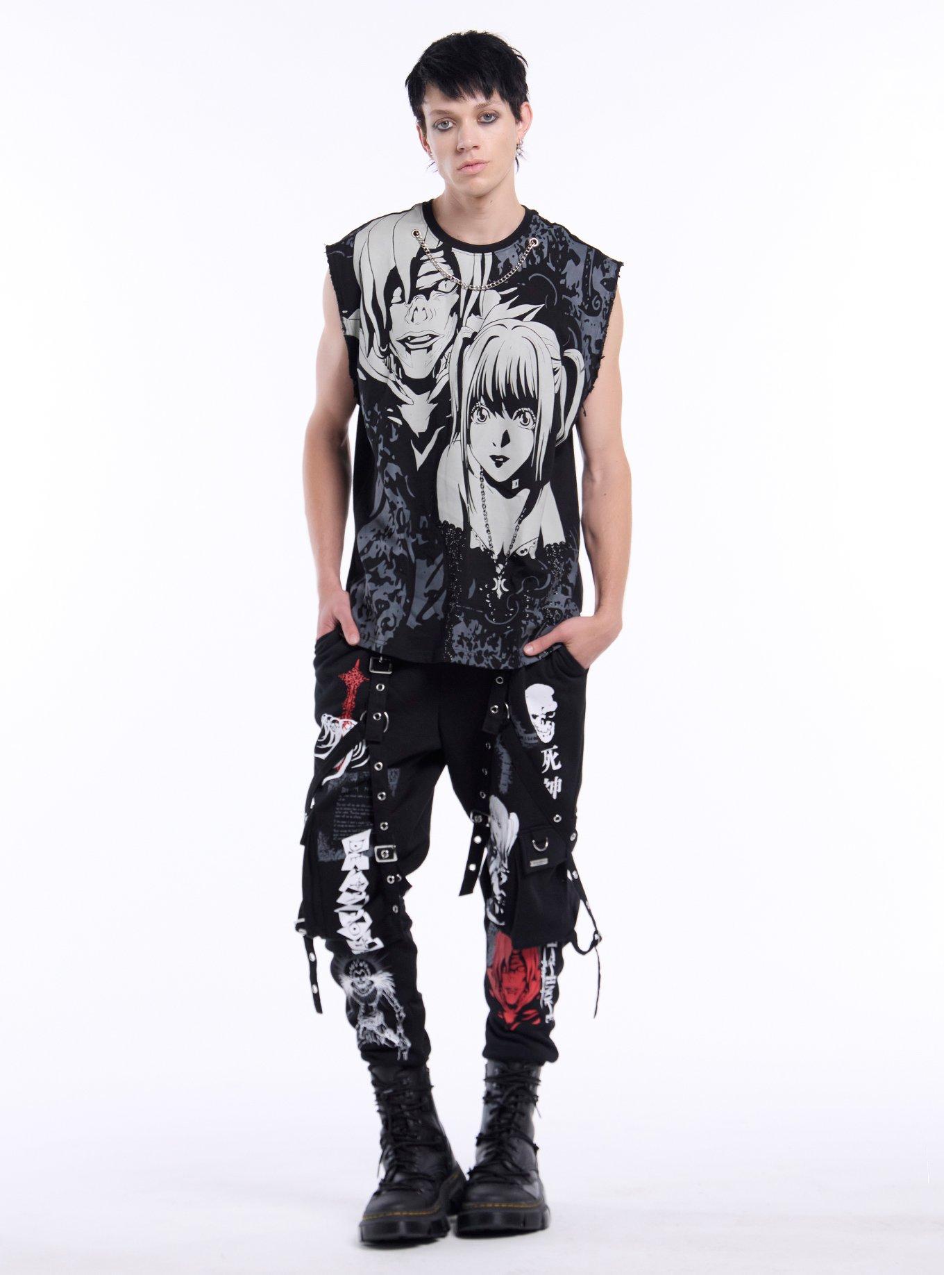 Death Note Misa & Rem Filigree Chain Muscle Tank Top, , hi-res