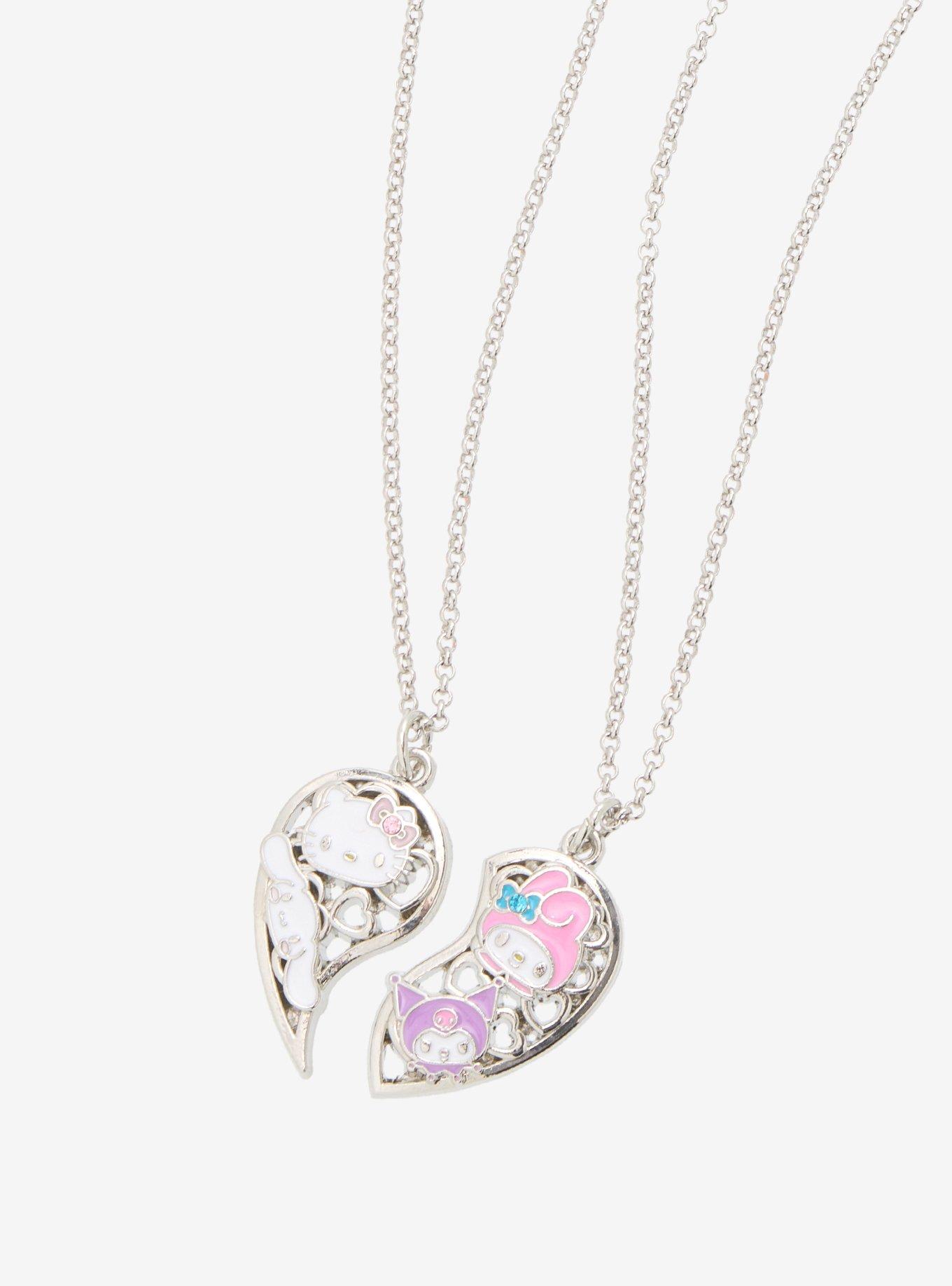 Hello Kitty And Friends Heart Best Friend Necklace Set, , alternate