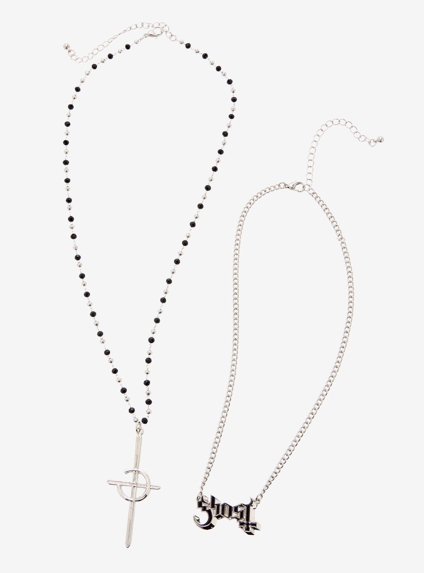 Ghost Rosary Necklace Set, , hi-res