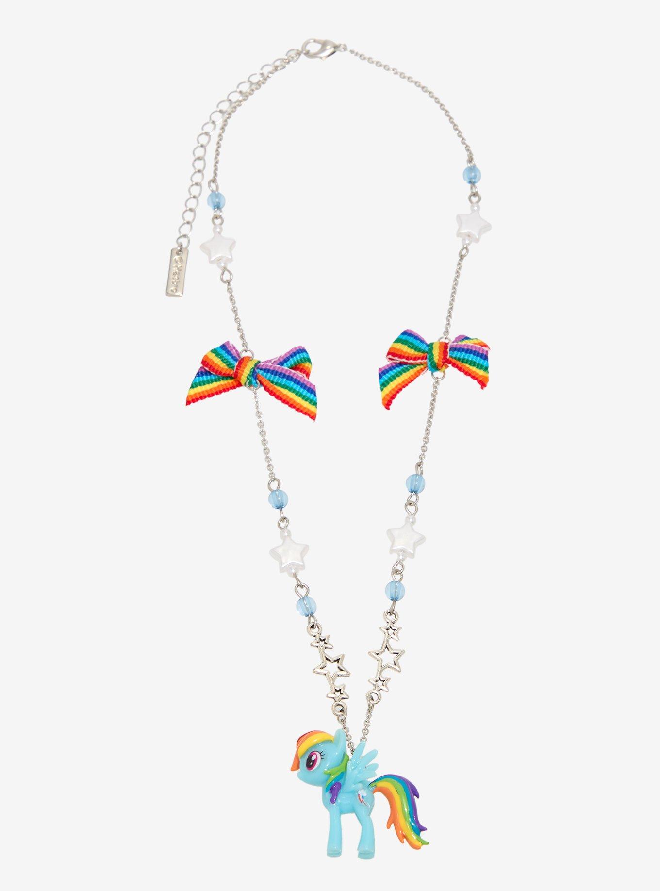 My Little Pony Rainbow Dash Bow Necklace, , hi-res