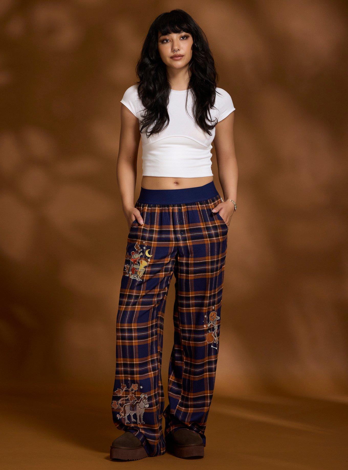 Over The Garden Wall Character Plaid Wide Leg Girls Pajama Pants, , hi-res