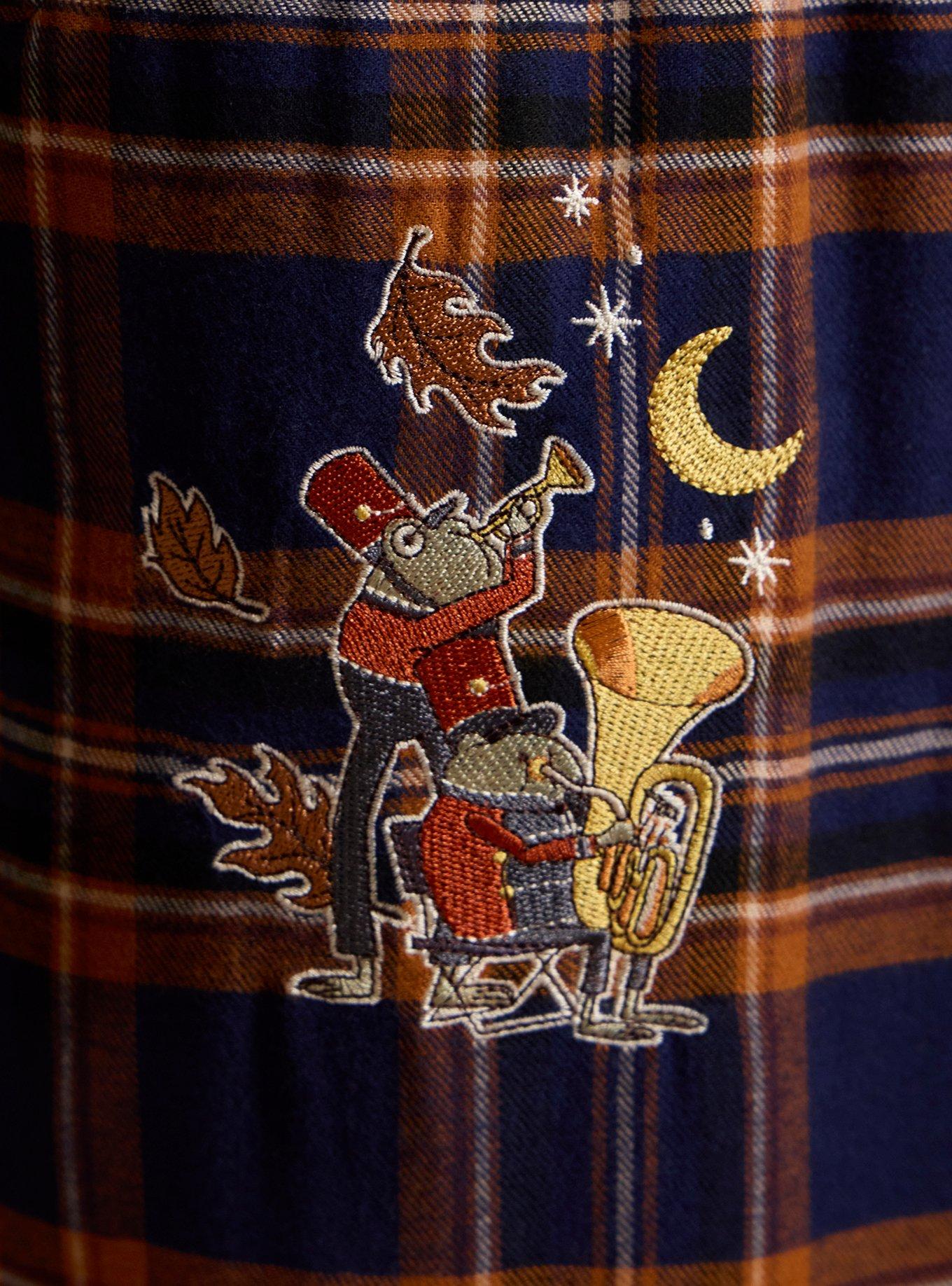 Over The Garden Wall Character Plaid Wide Leg Girls Pajama Pants, MULTI, alternate