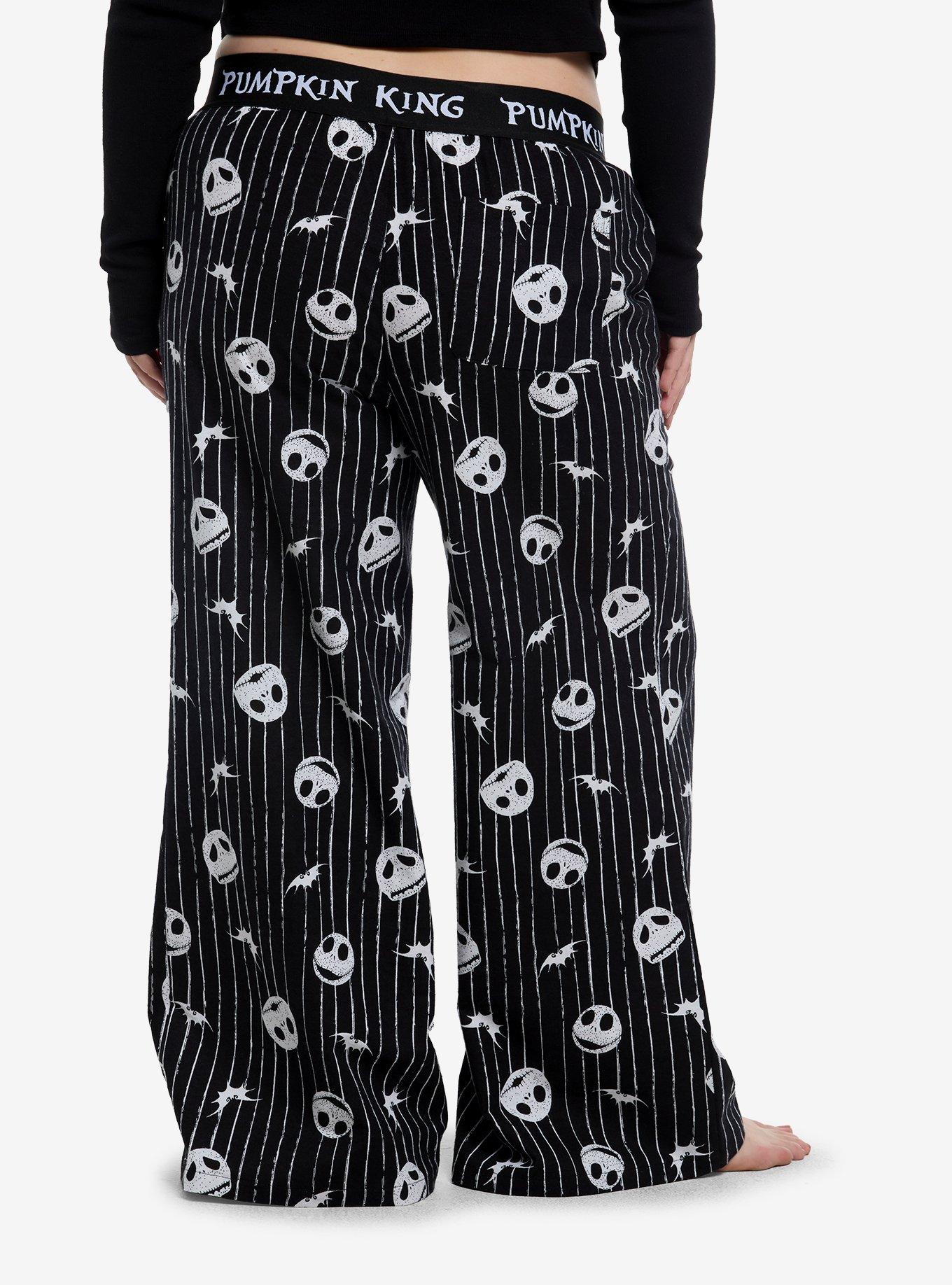 The Nightmare Before Christmas Jack Skellington Stripe Girls Pajama Pants Plus Size, , hi-res