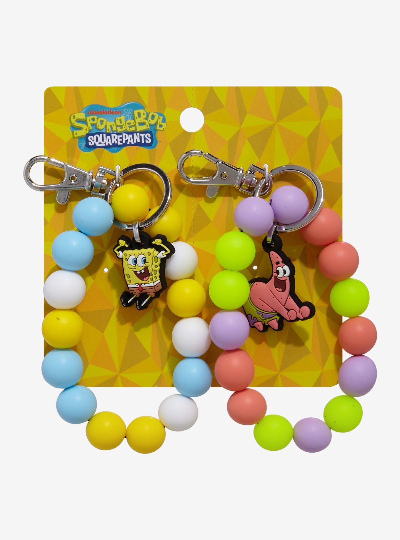 SpongeBob SquarePants Patrick & SpongeBob Beaded Wristlet Keychain Set