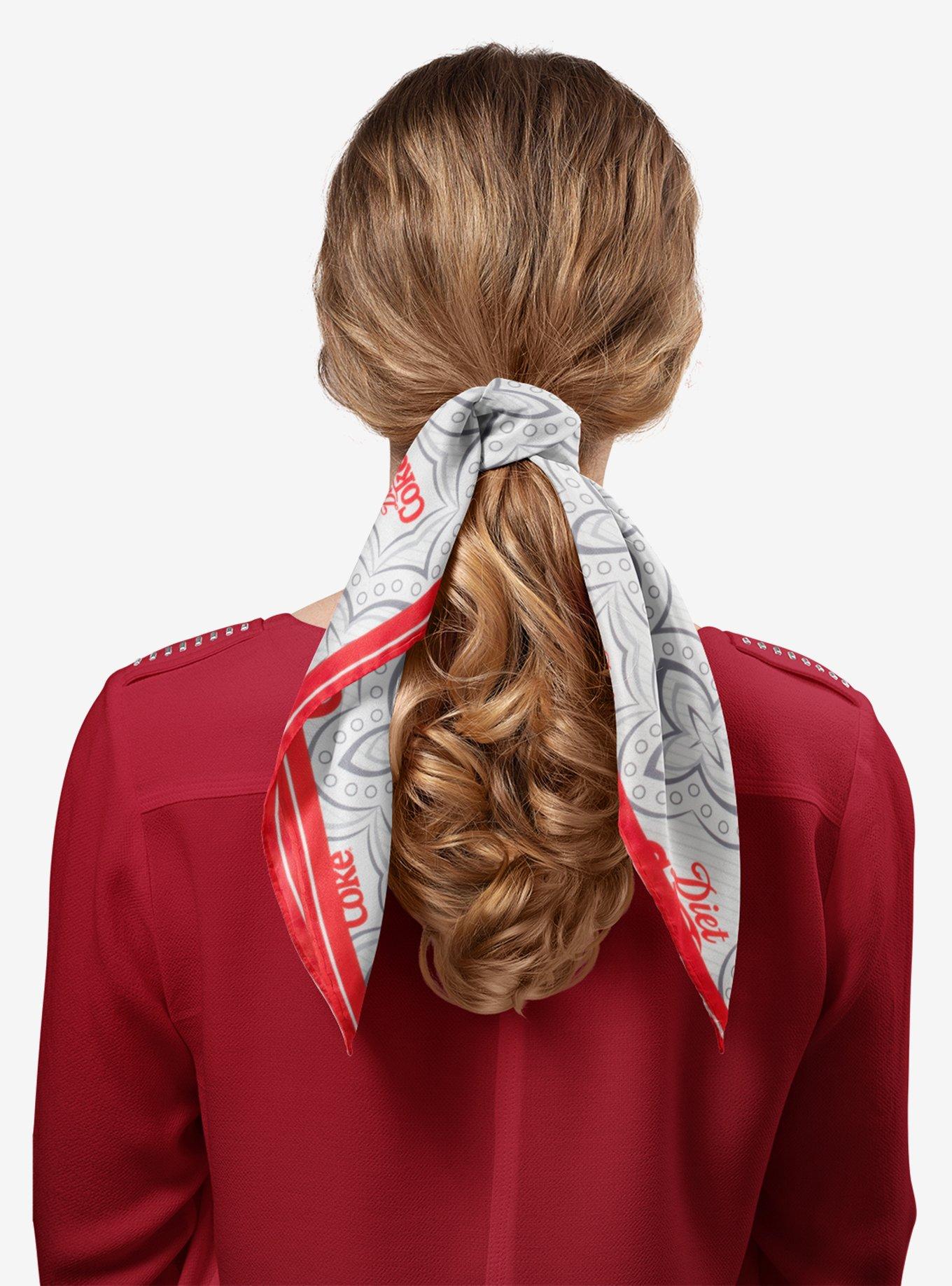 Diet Coke Print Grey Satin Scarf, , hi-res