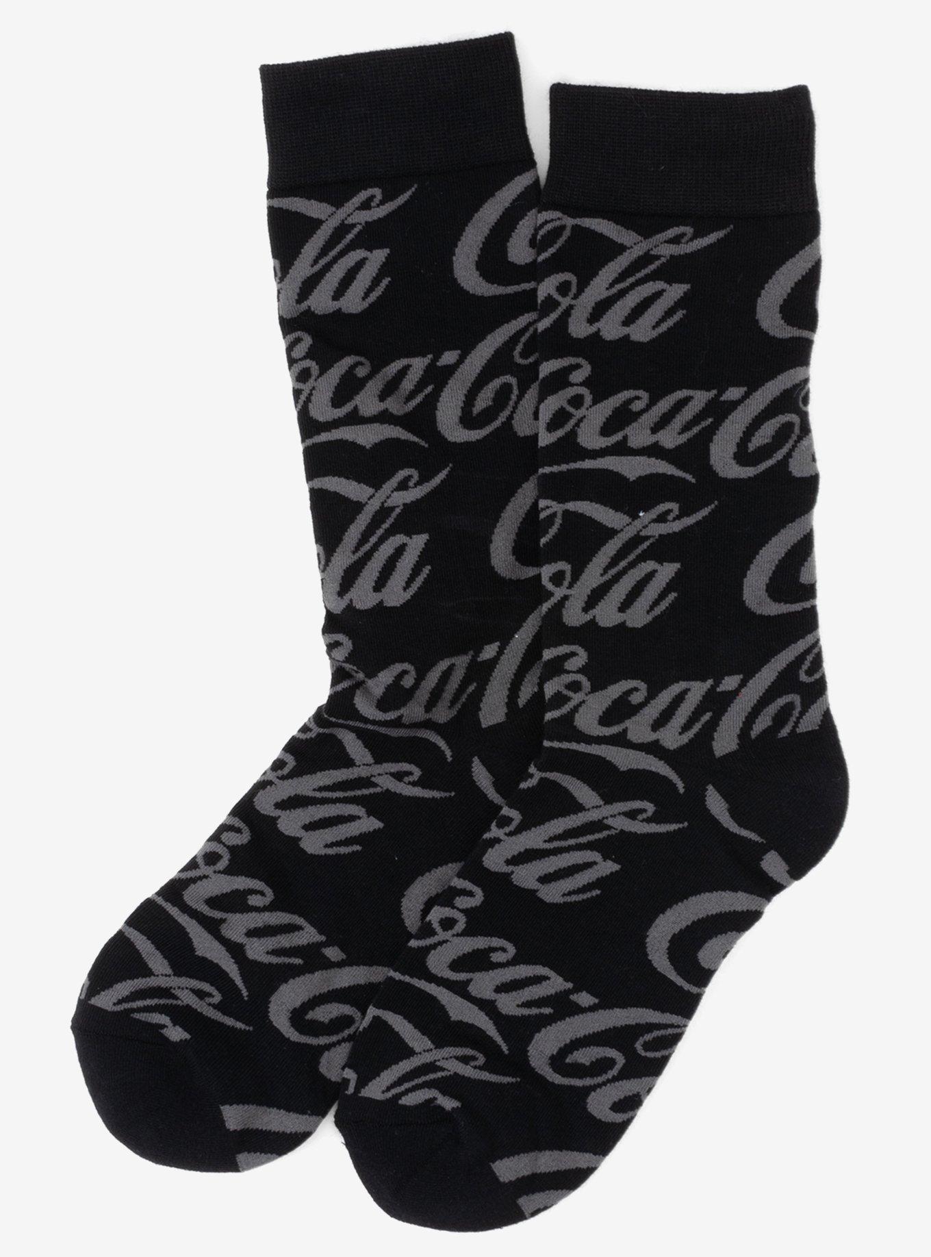 Coca-Cola Black Logo Dress Socks, , hi-res