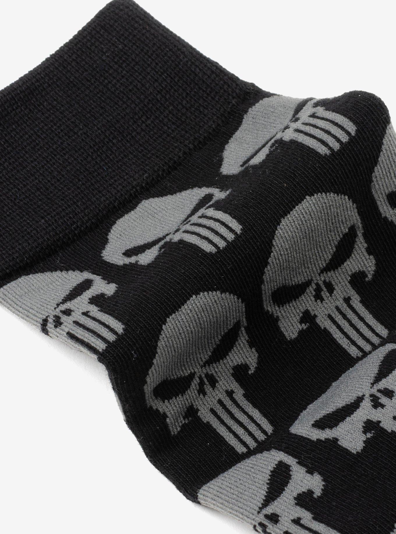 Marvel Punisher Black Socks and Silver Lapel Pin Set, , hi-res