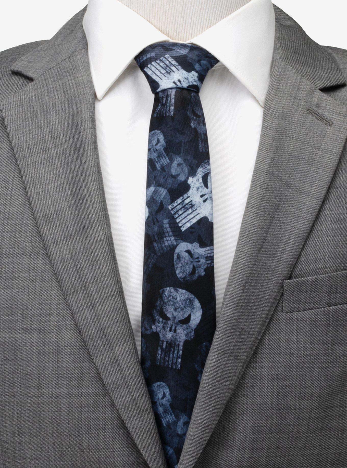 Marvel Punisher Dark Teal Men's Tie, , hi-res