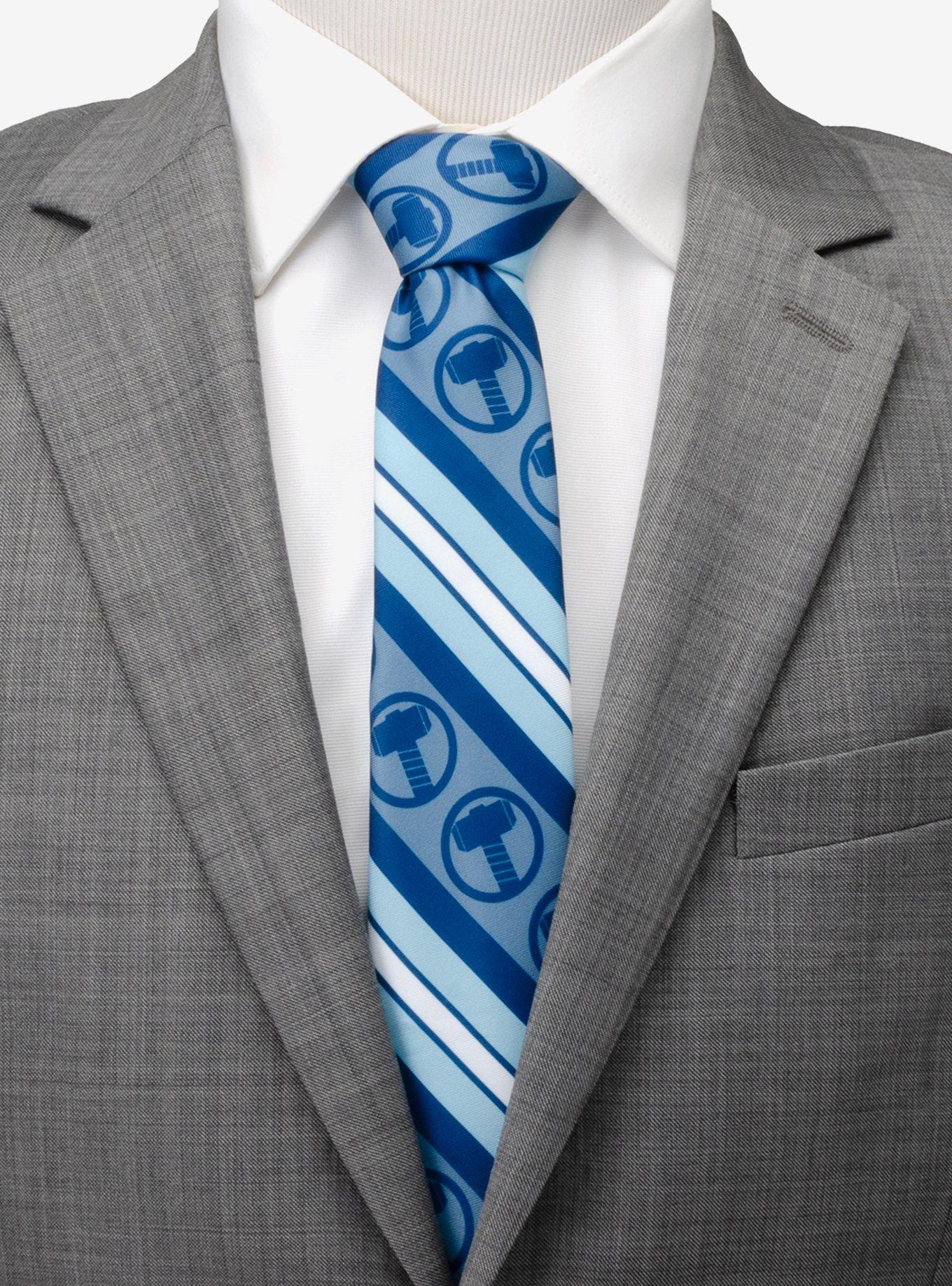 Marvel Thor Blue Striped Men's Tie, , hi-res