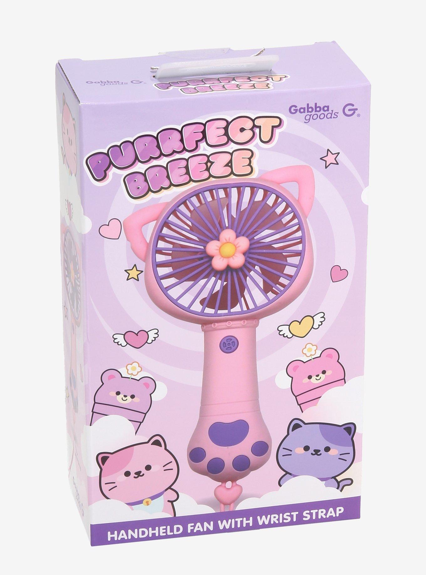 Purrfect Breeze Cat Paw Handheld Fan With Strap, , alternate