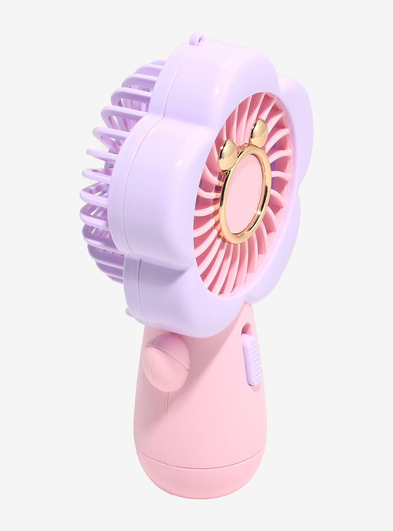 Floral Breeze Pink Flower Handheld Fan, , hi-res