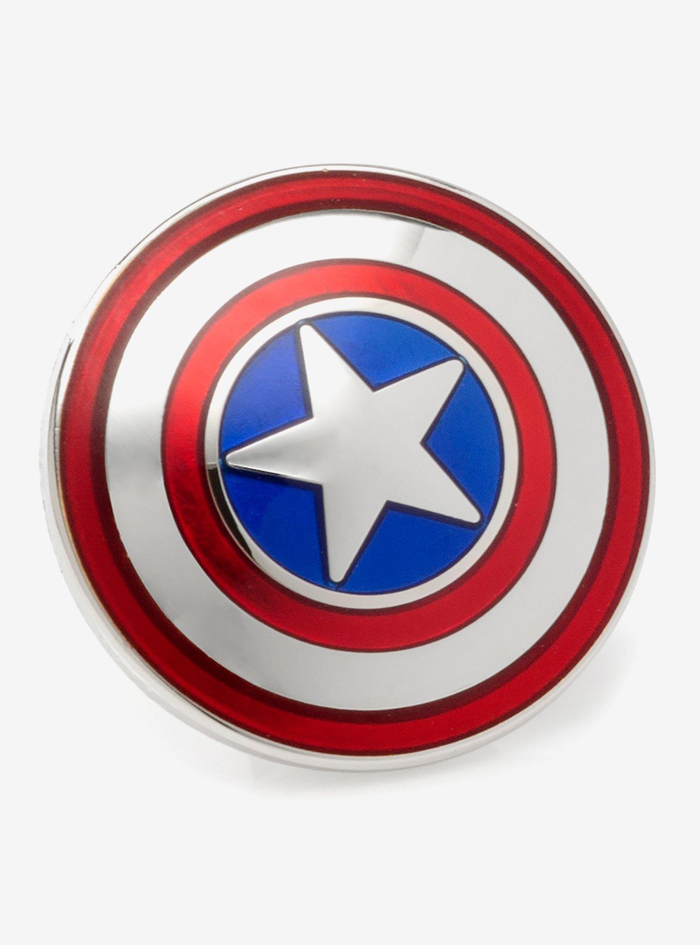 Marvel Captain America White Ankle Socks and Lapel Pin Set, , alternate