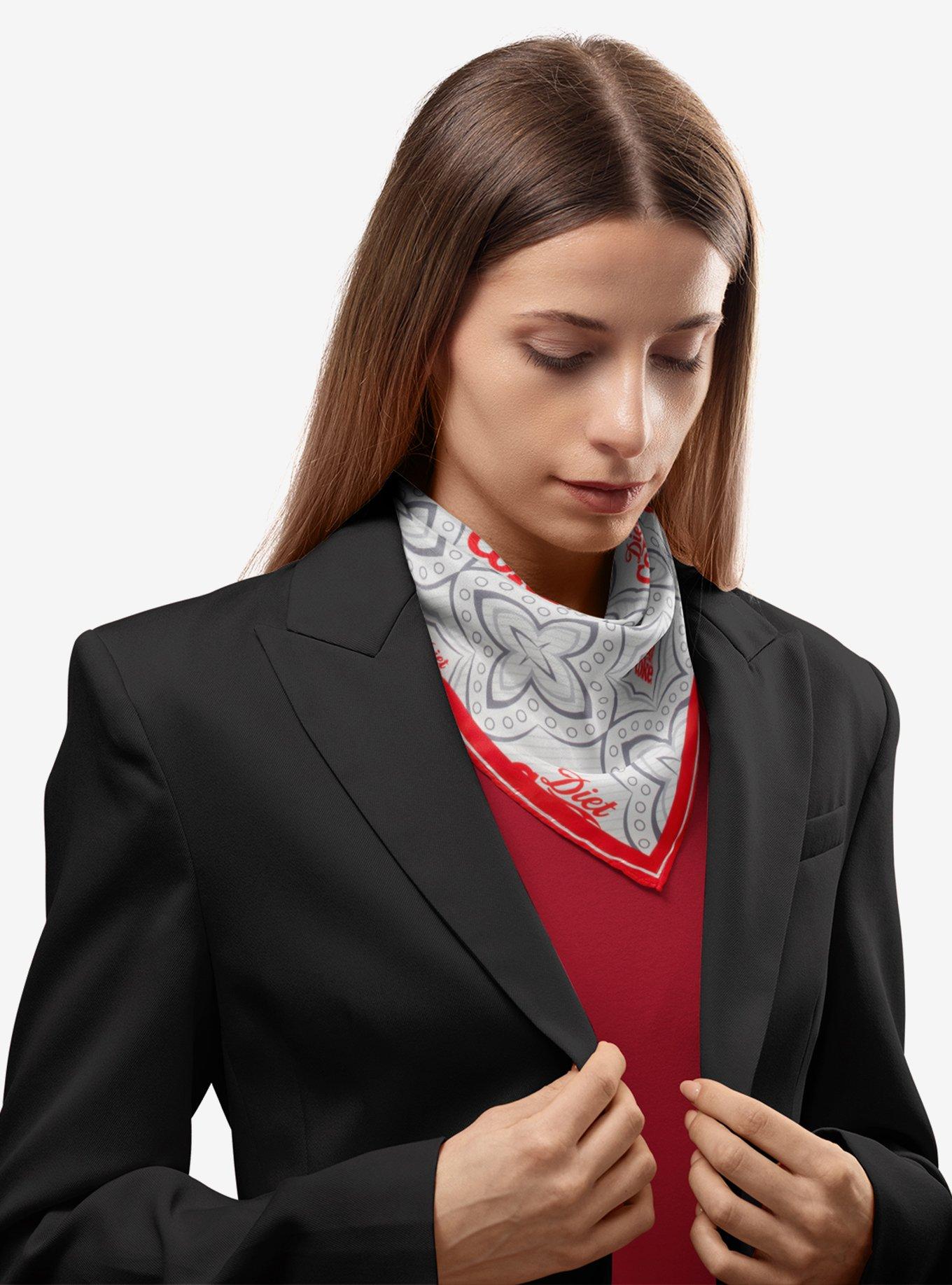 Diet Coke Print Grey Satin Scarf, , alternate