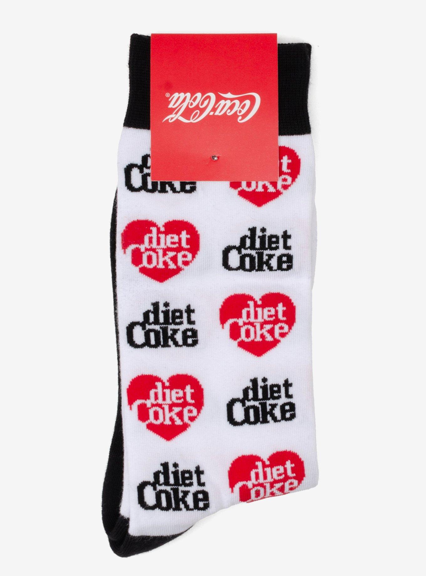 Diet Coke White Dress Socks, , alternate