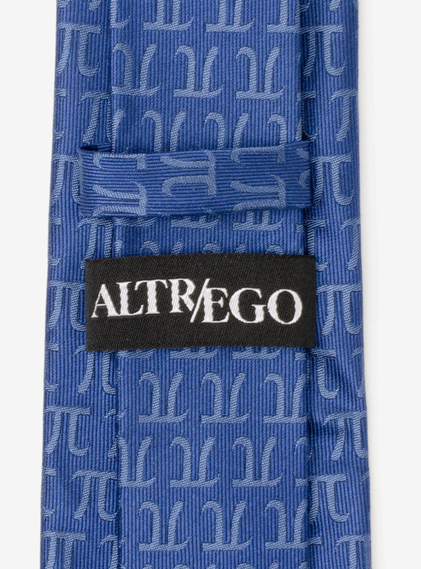 Pi Mathematics Symbol Blue Men's Tie, , alternate