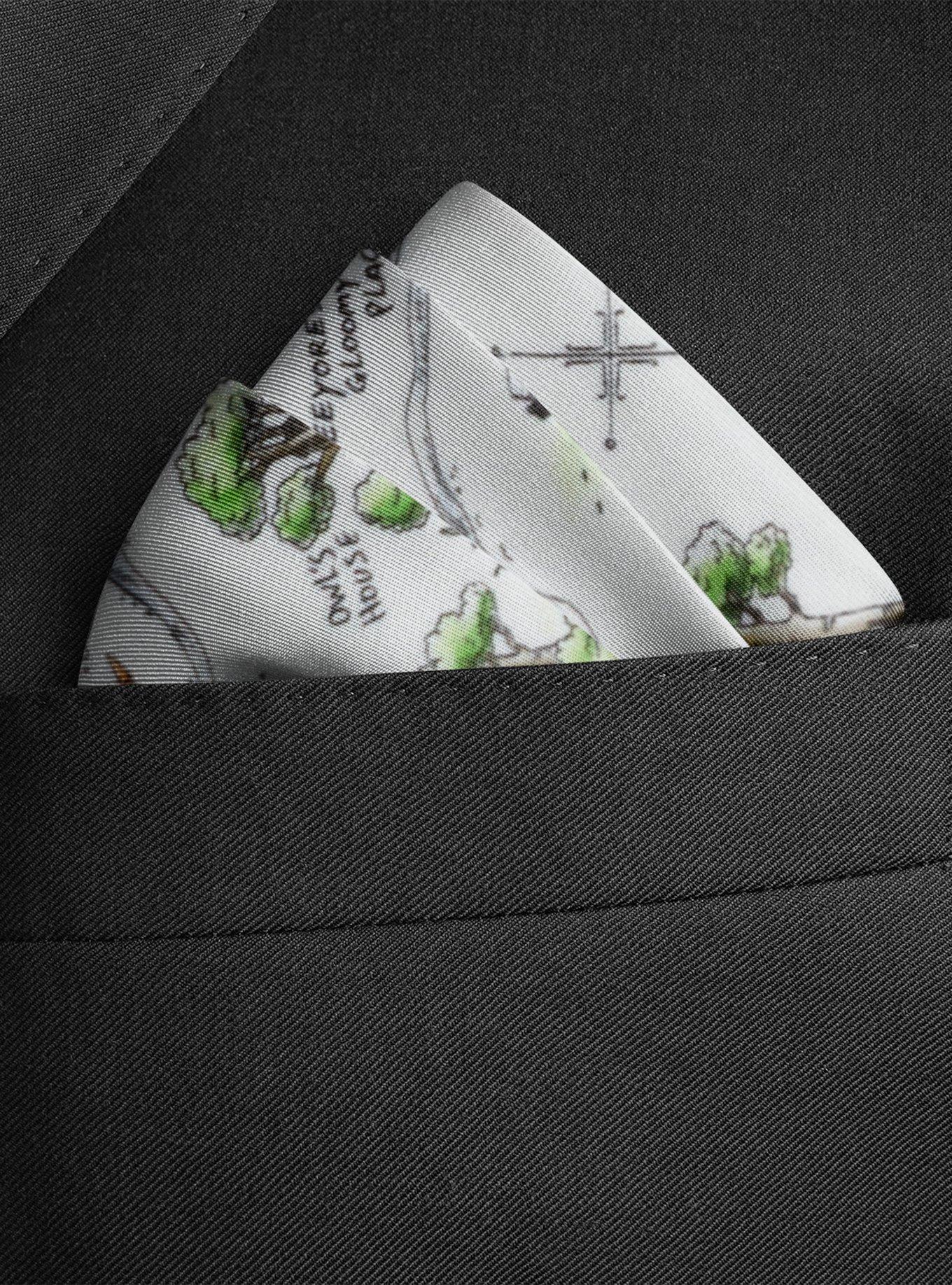 Disney Winnie The Pooh Map Pocket Square, , hi-res