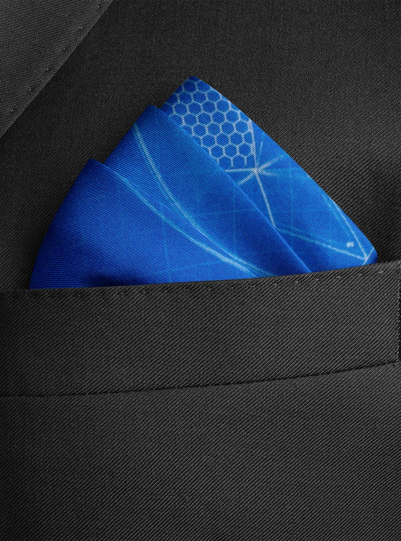 Marvel Captain America Shield Blueprint Pocket Square, , alternate