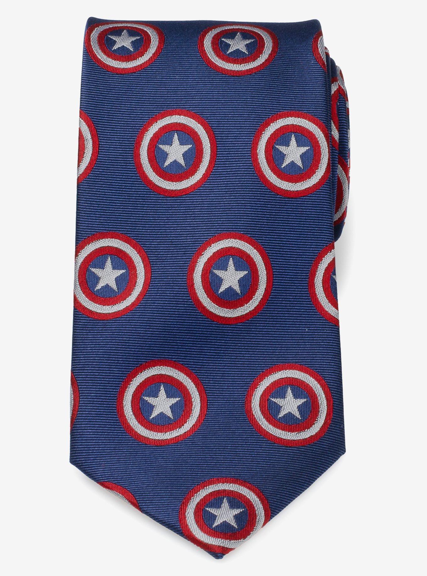 Marvel Captain America Hidden Message Blue Men's Tie, , alternate