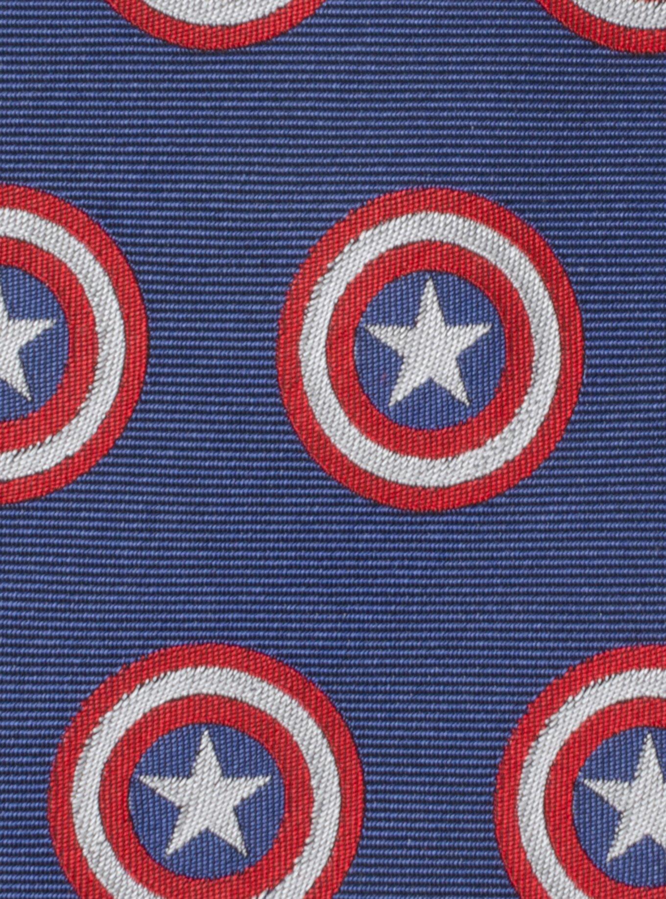 Marvel Captain America Hidden Message Blue Men's Tie, , alternate