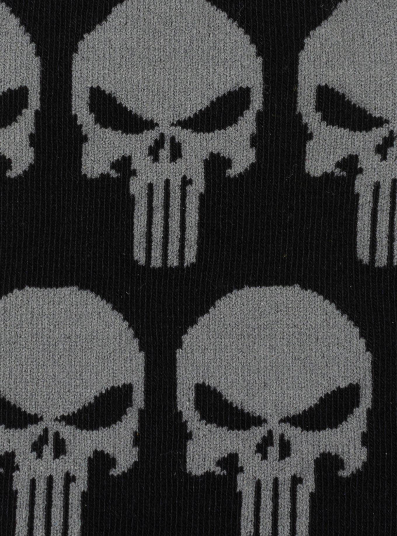 Marvel Punisher Black Socks and Silver Lapel Pin Set, , alternate