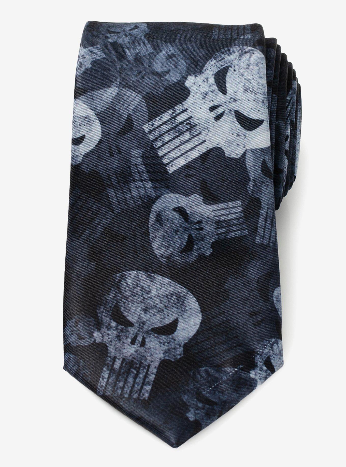 Marvel Punisher Dark Teal Men's Tie, , alternate