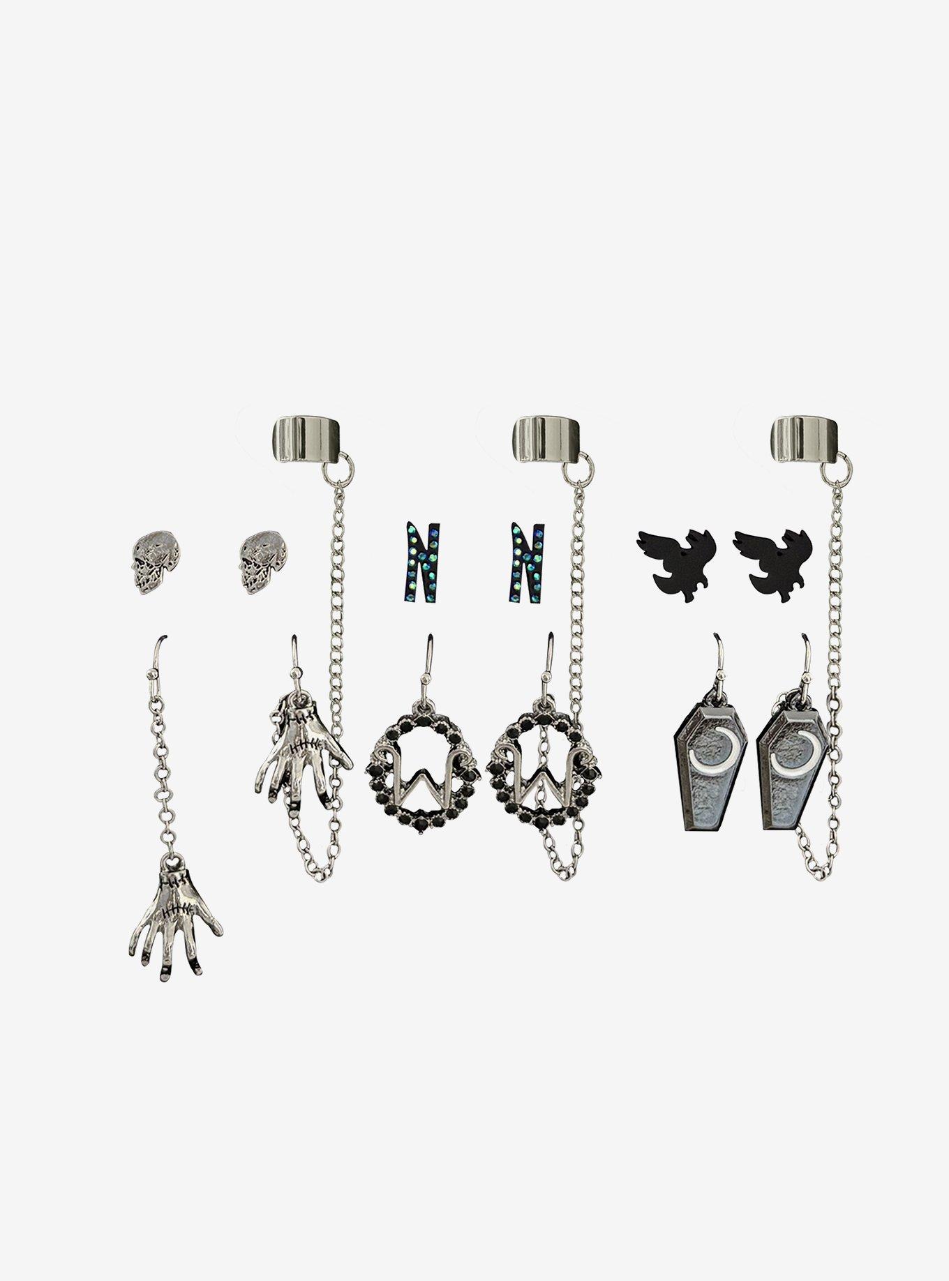 Wednesday Icon Cuff Earring Set, , hi-res