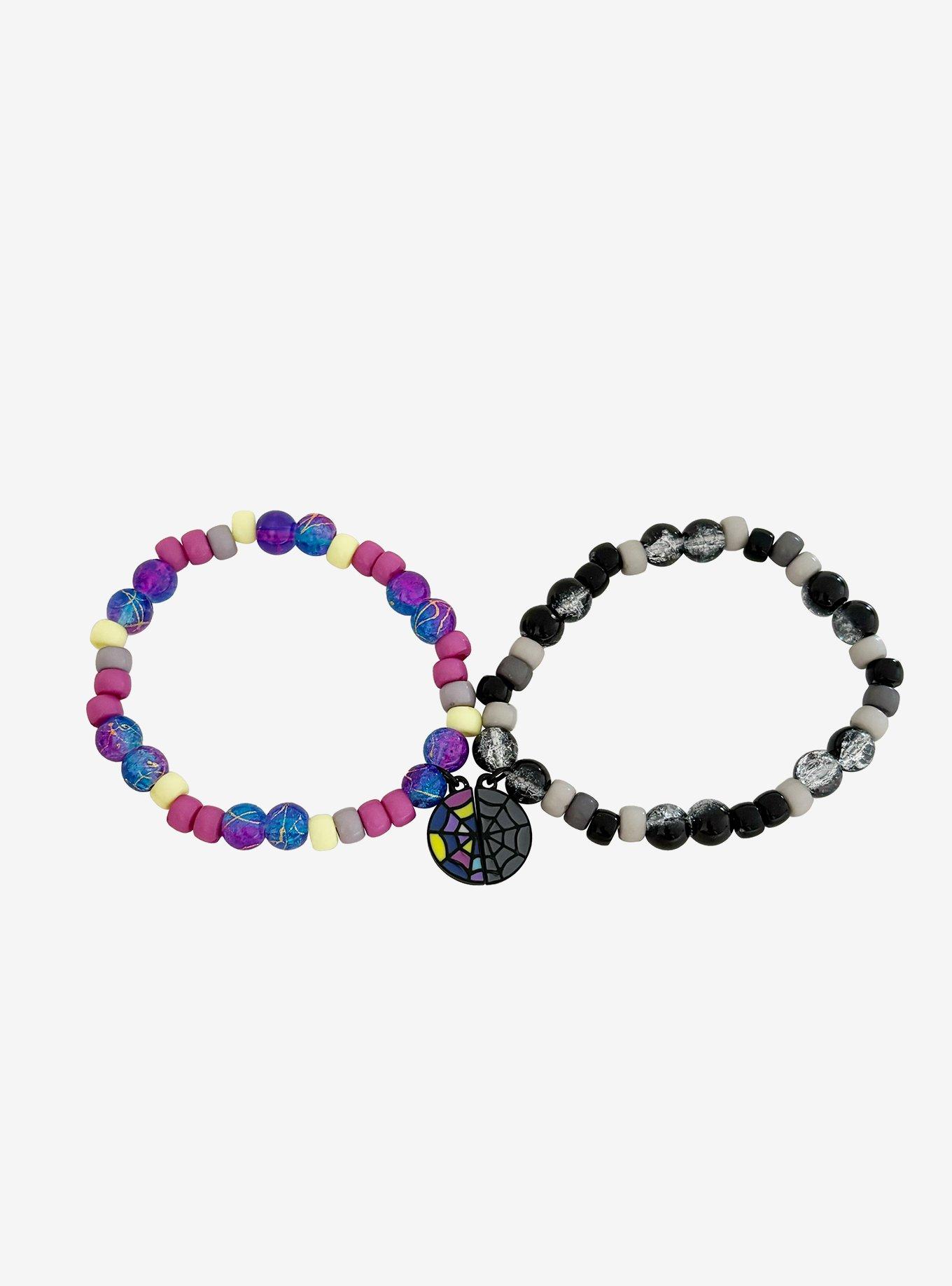 Wednesday & Enid Beaded Magnetic Best Friend Bracelet Set, , hi-res
