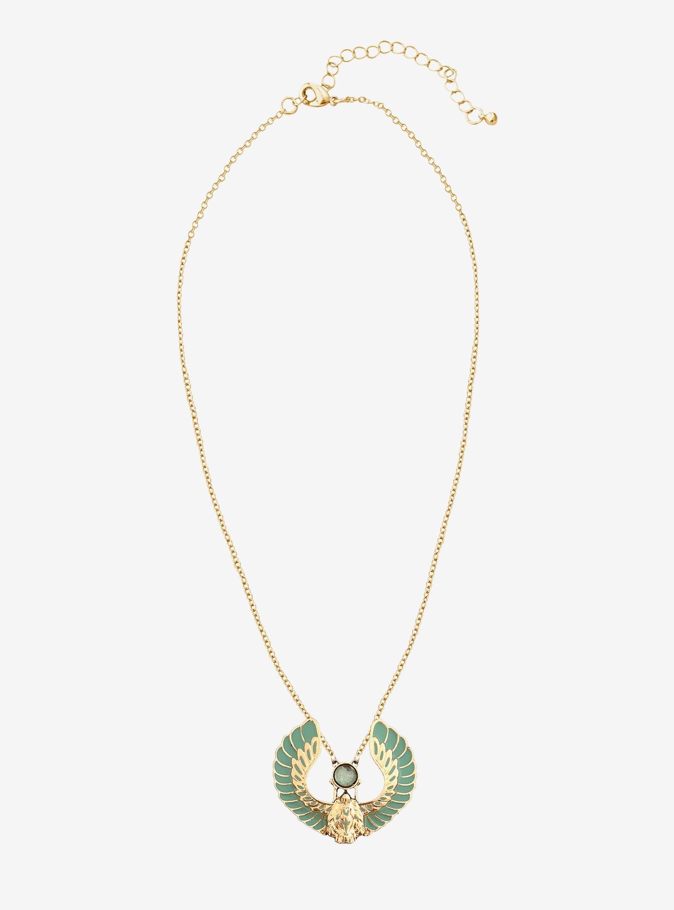 Wednesday Bianca Winged Scarab Pendant Necklace, , hi-res