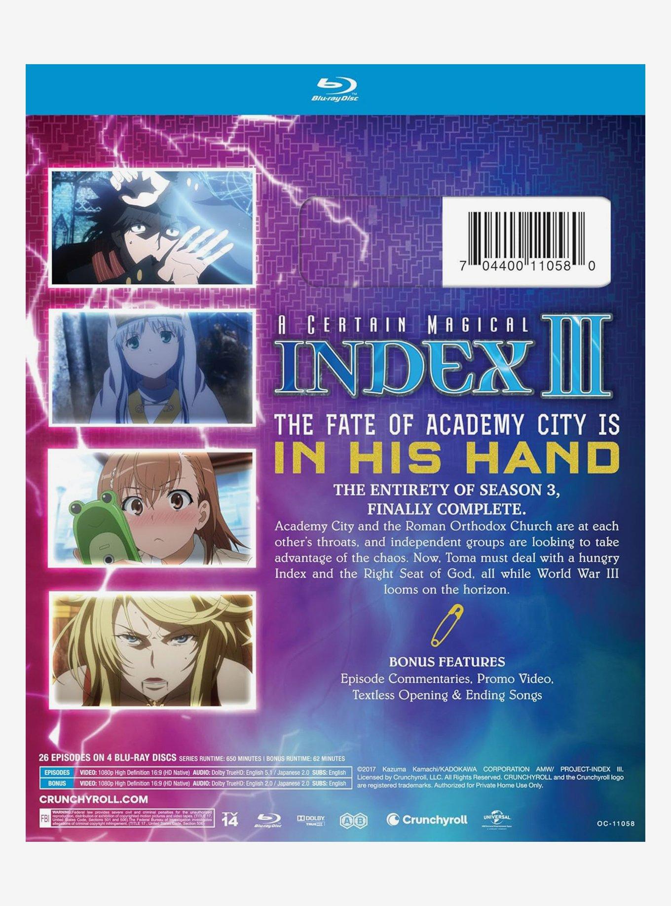 A Certain Magical Index III: Season 3 Blu-Ray, , alternate
