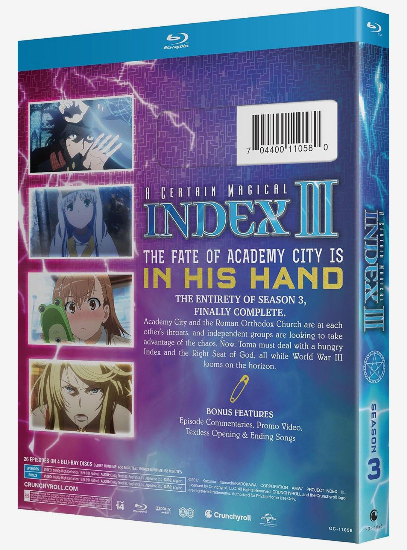 A Certain Magical Index III: Season 3 Blu-Ray, , alternate