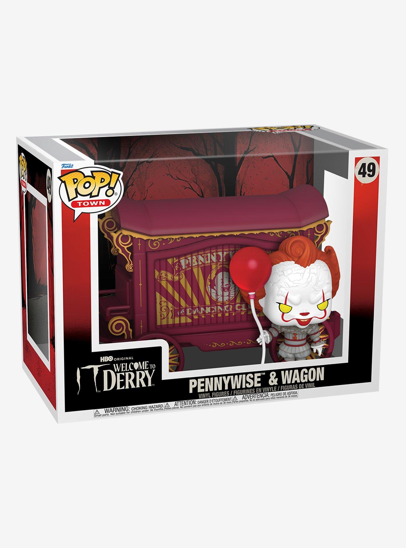 Funko IT: Welcome to Derry Pop! Town Pennywise & Wagon Vinyl Figure Set, , hi-res