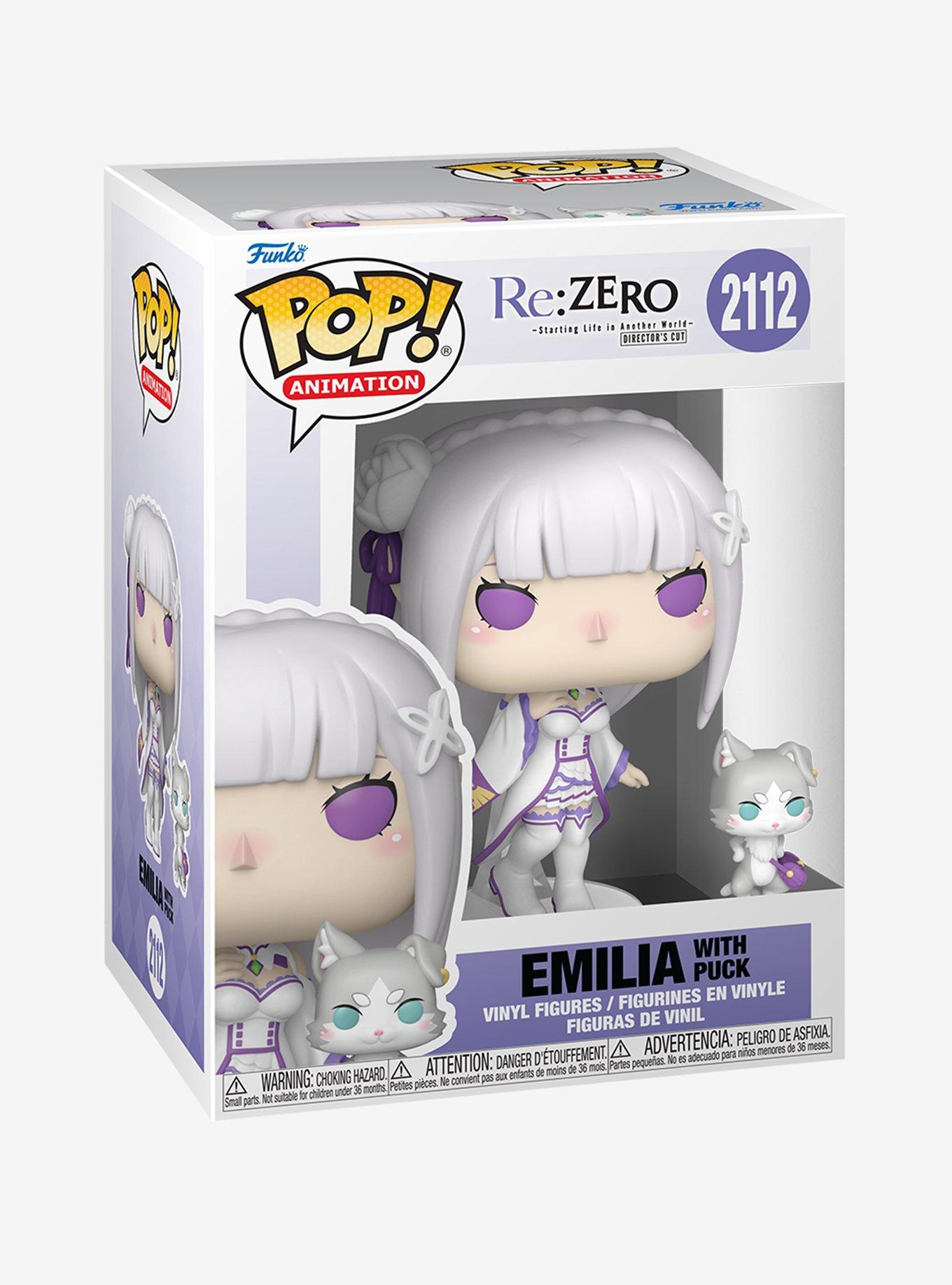 Funko Re:Zero Starting Life In Another World Pop! Animation Emilia & Puck Vinyl Figures, , hi-res