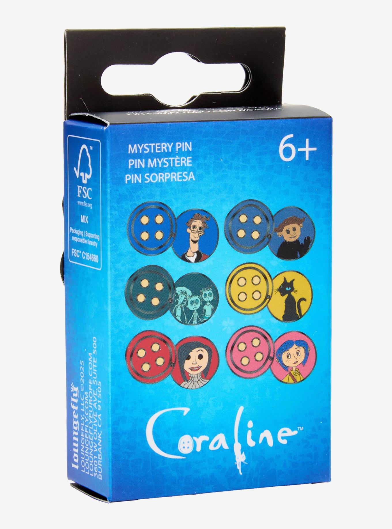 Loungefly Coraline Button Stained Glass Hinged Blind Box Enamel Pin — BoxLunch Exclusive, , alternate