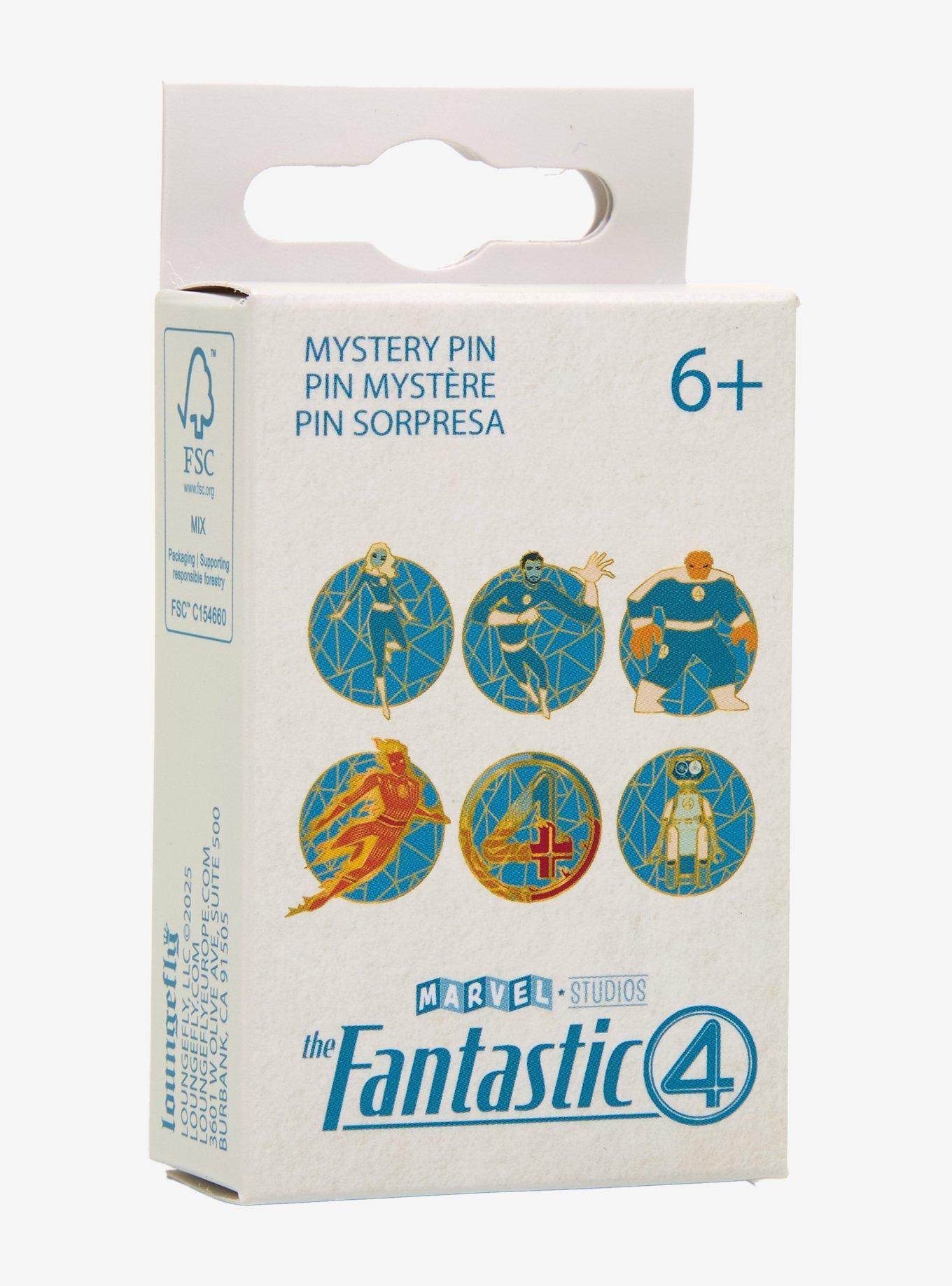 Loungefly The Fantastic Four: First Steps Stained Glass Blind Box Enamel Pin — BoxLunch Exclusive, , hi-res