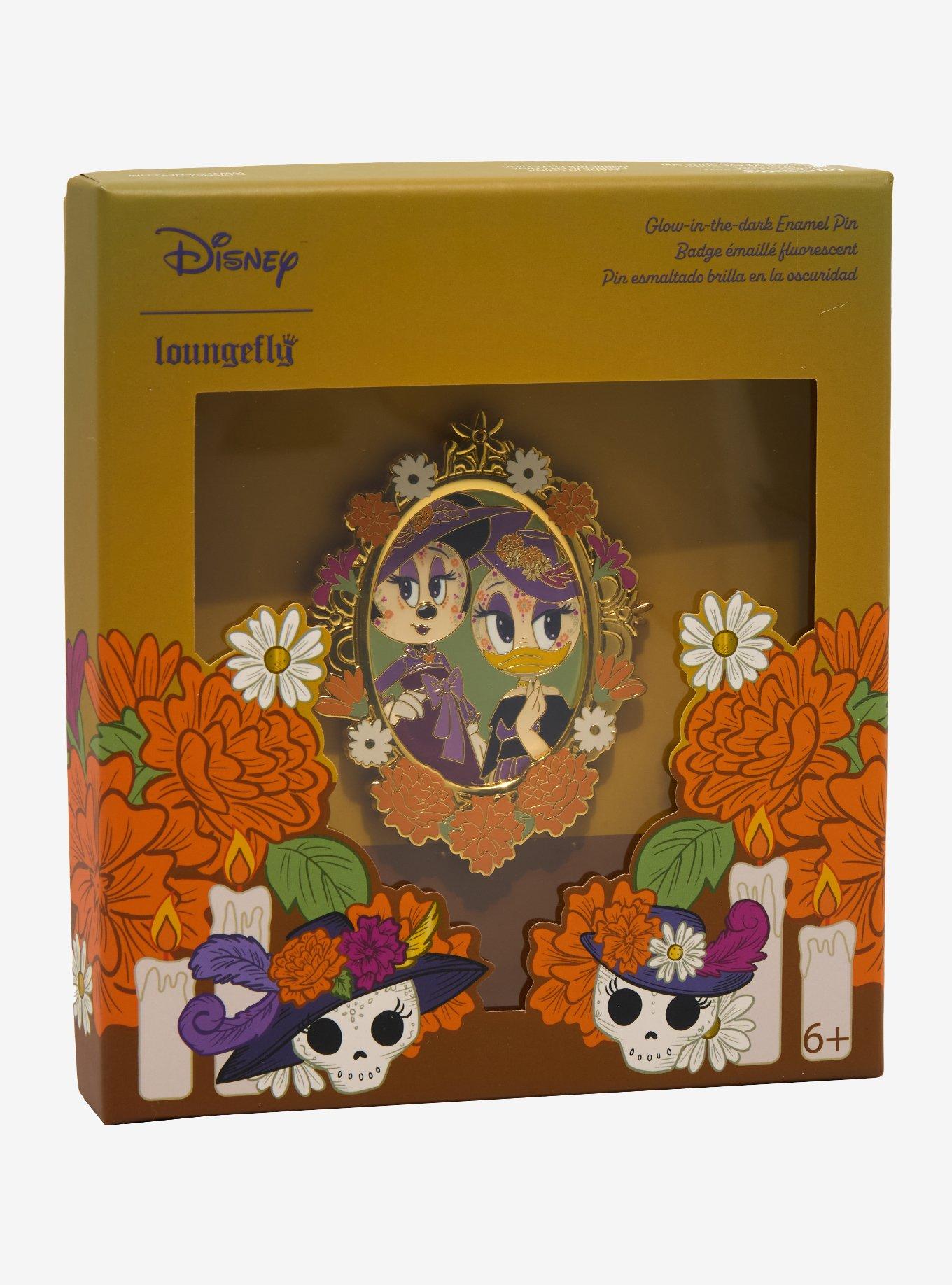 Loungefly Disney Minnie & Daisy Day of the Dead Limited Edition Glow-in-The-Dark Enamel Pin &mdash; BoxLunch Exclusive, , alternate