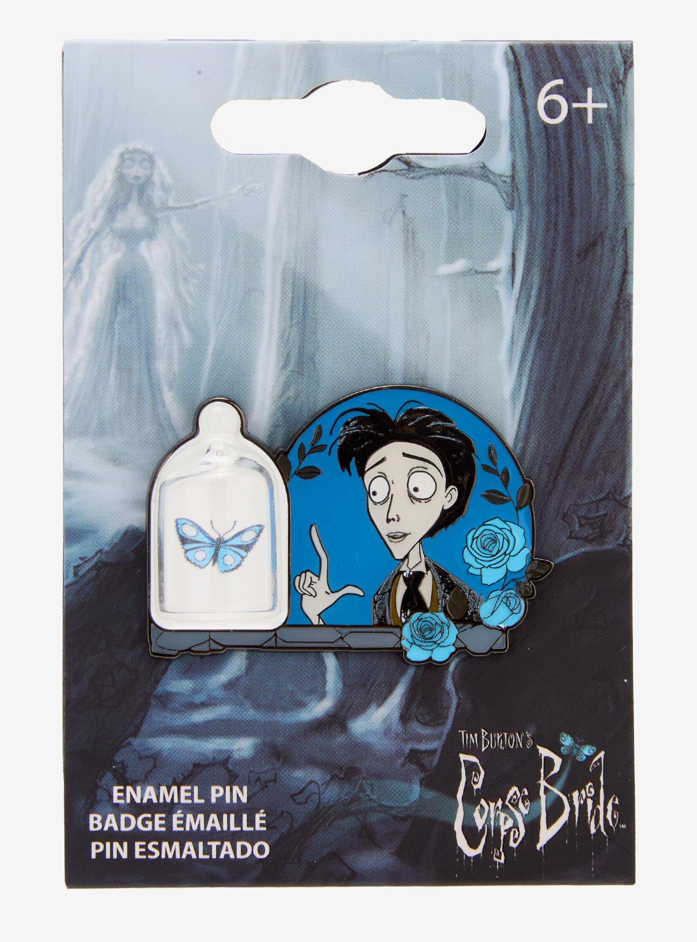 Loungefly Corpse Bride Victor & Butterfly Enamel Pin &mdash; BoxLunch Exclusive, , alternate