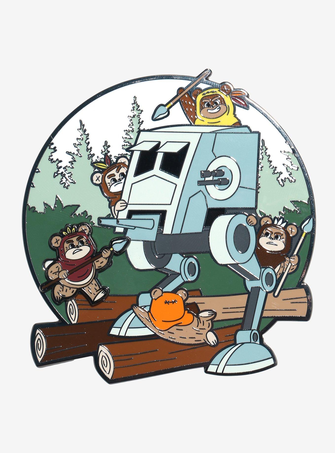Loungefly Star Wars Ewok Attack Moving Limited Edition Enamel Pin - BoxLunch Exclusive, , hi-res
