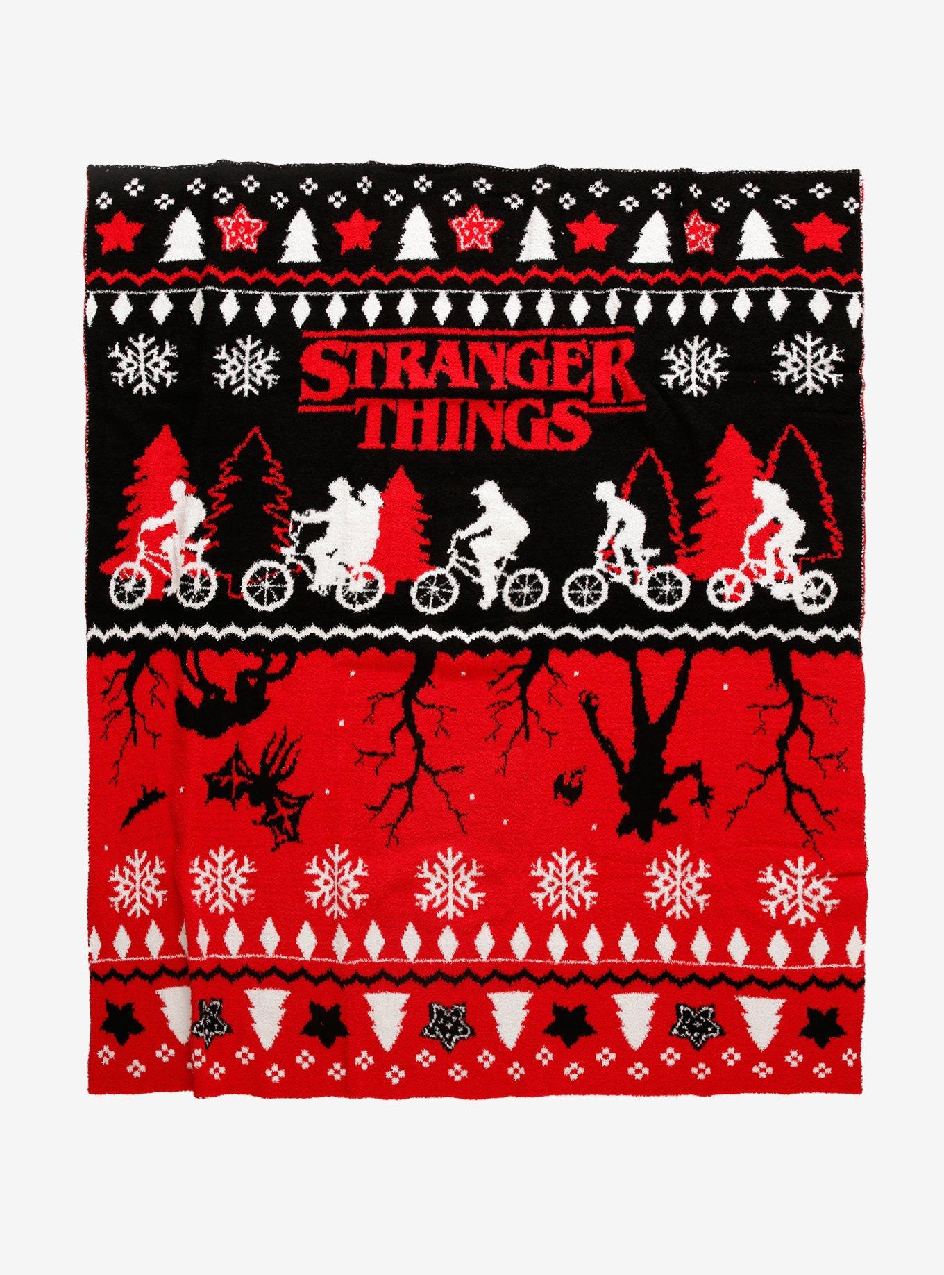 Stranger Things Holiday Sweater Knit Throw — BoxLunch Exclusive