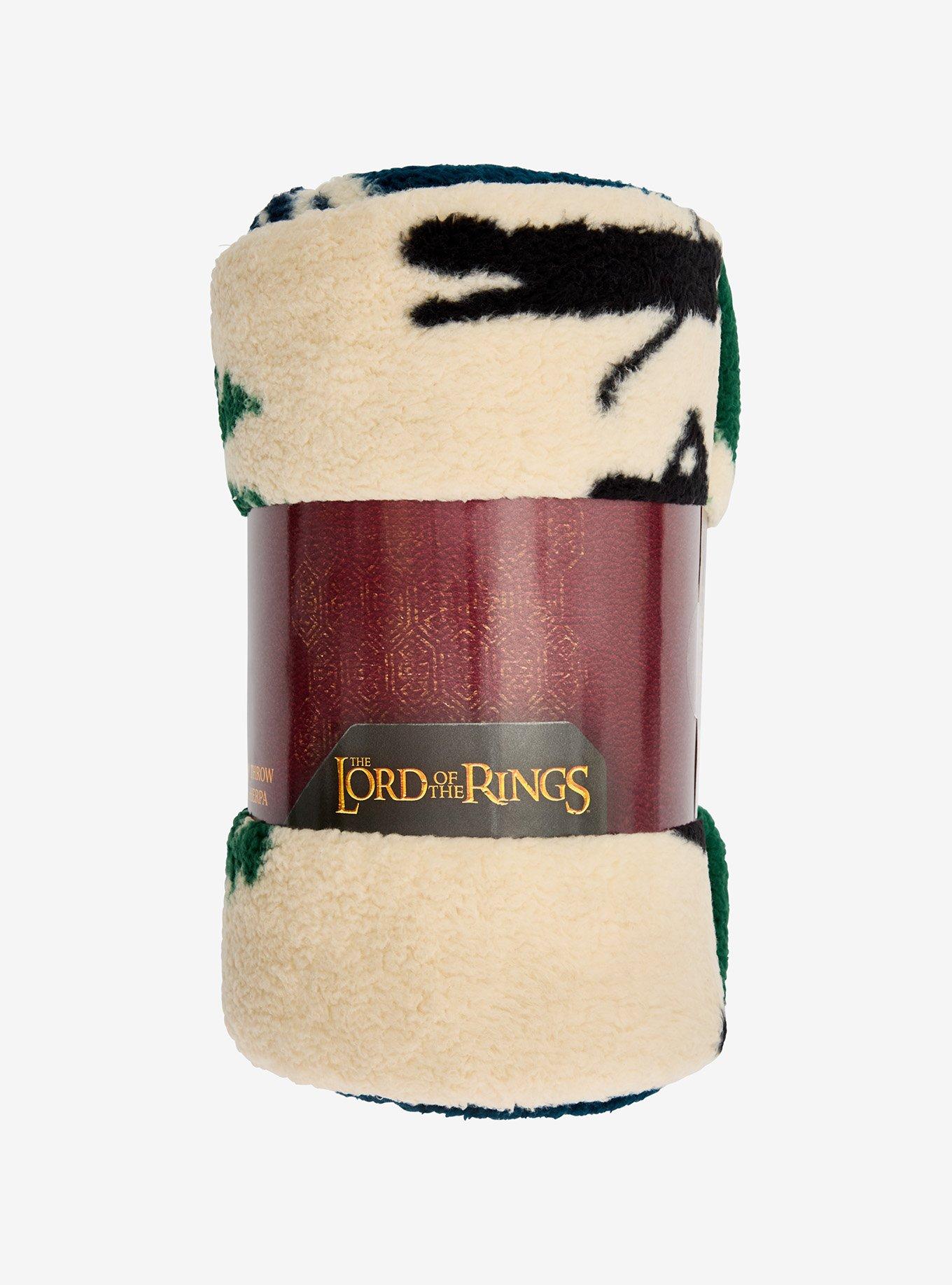 The Lord of The Rings Fellowship Mountain Silhouette Sherpa Throw - BoxLunch Exclusive