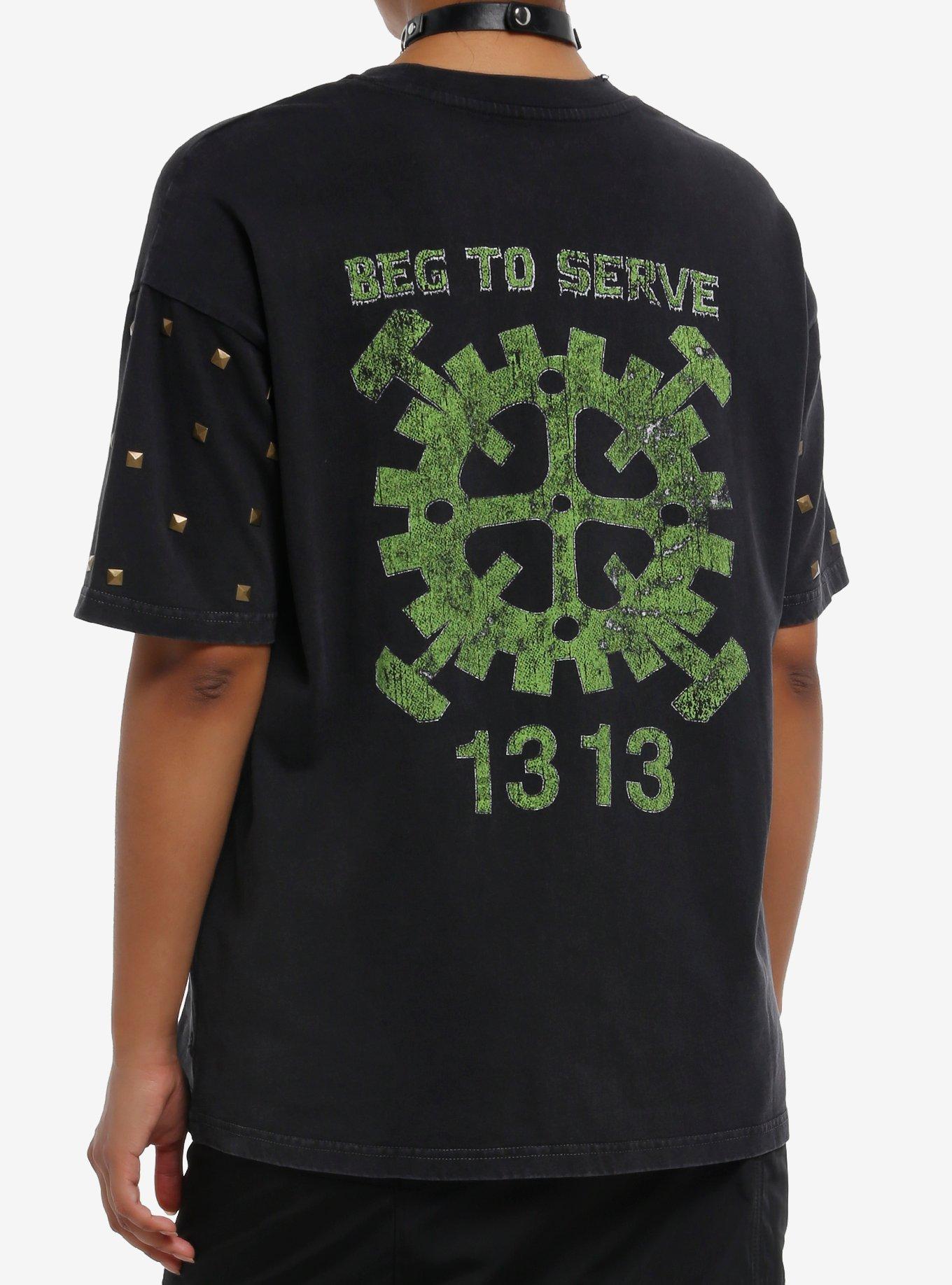 Type O Negative Studded Distressed T-Shirt, , hi-res
